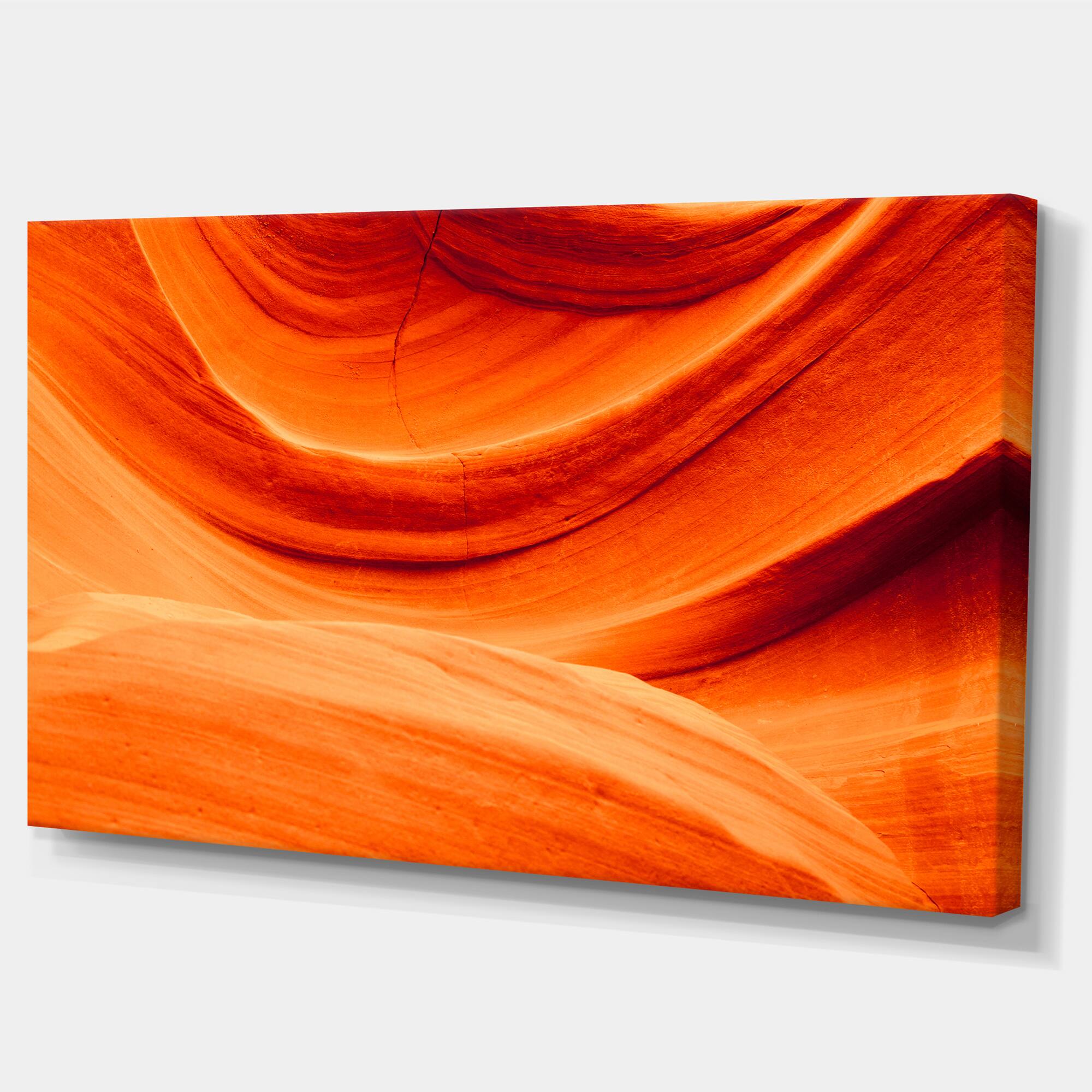 Designart - Antelope Canyon Orange Wall - Landscape Photography Canvas Print