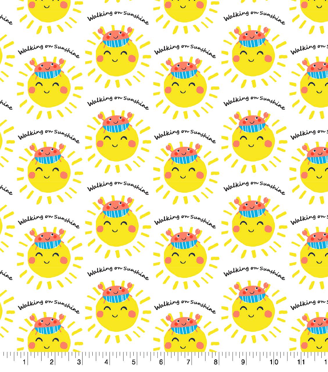 Springs Creative Love the Sea Walking on the Sun Cotton Fabric