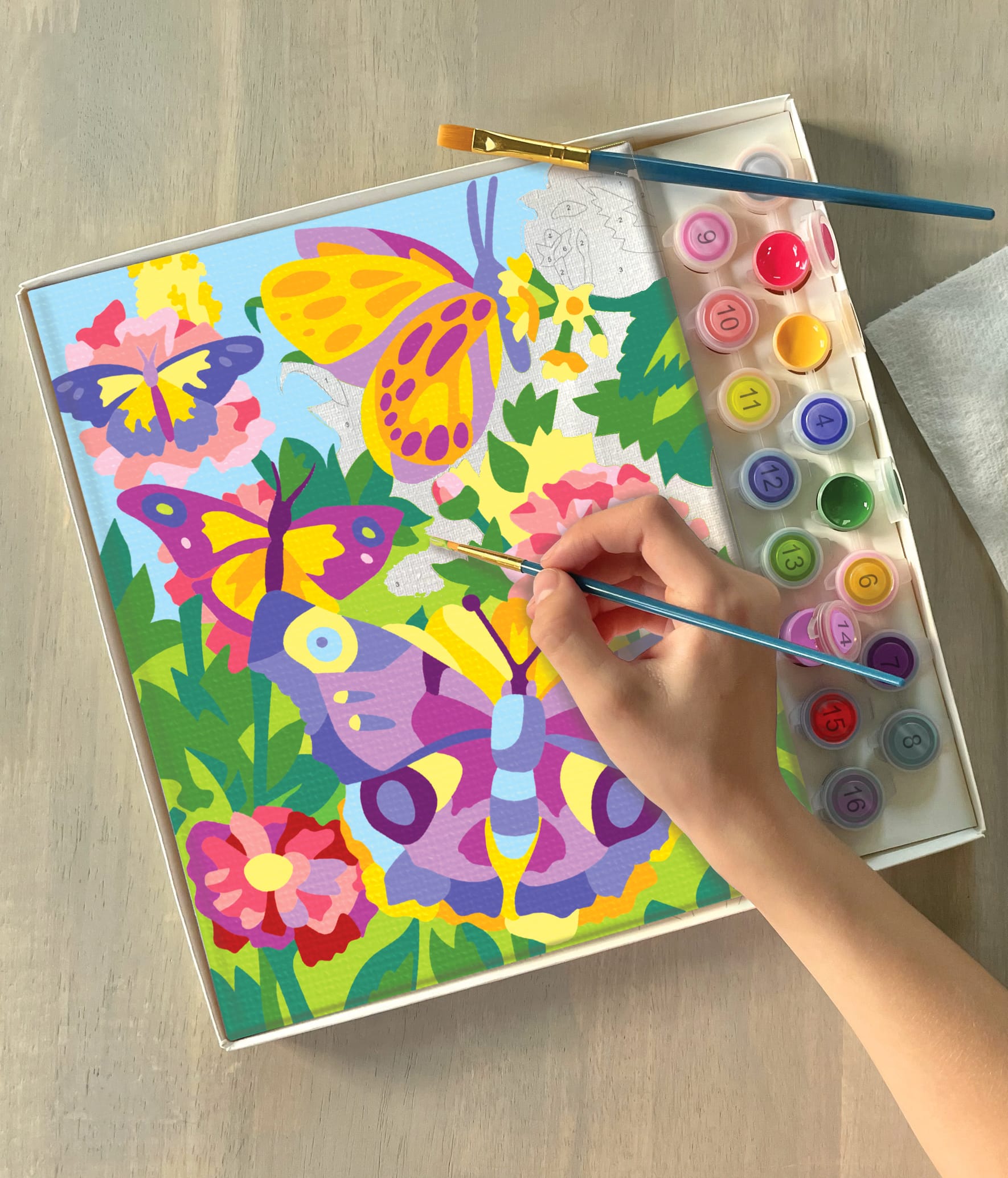 Paint by Numbers Butterflies and Blooms Craft Kit