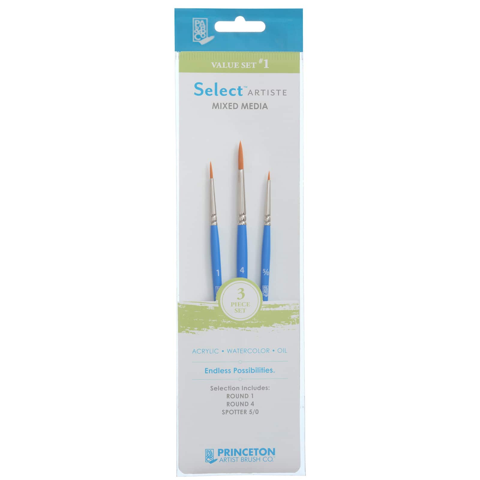 Princeton™ Select™ Artiste Series 3750 #1 Brush Set