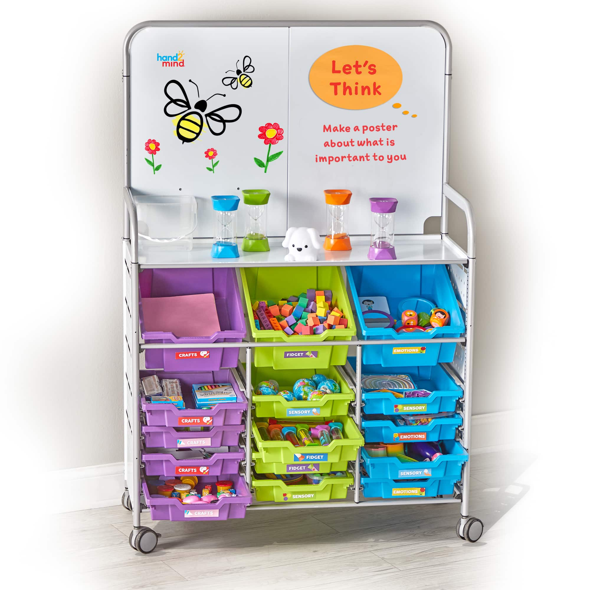 hand2mind 15-Drawer Social-Emotional Development School Resource Station