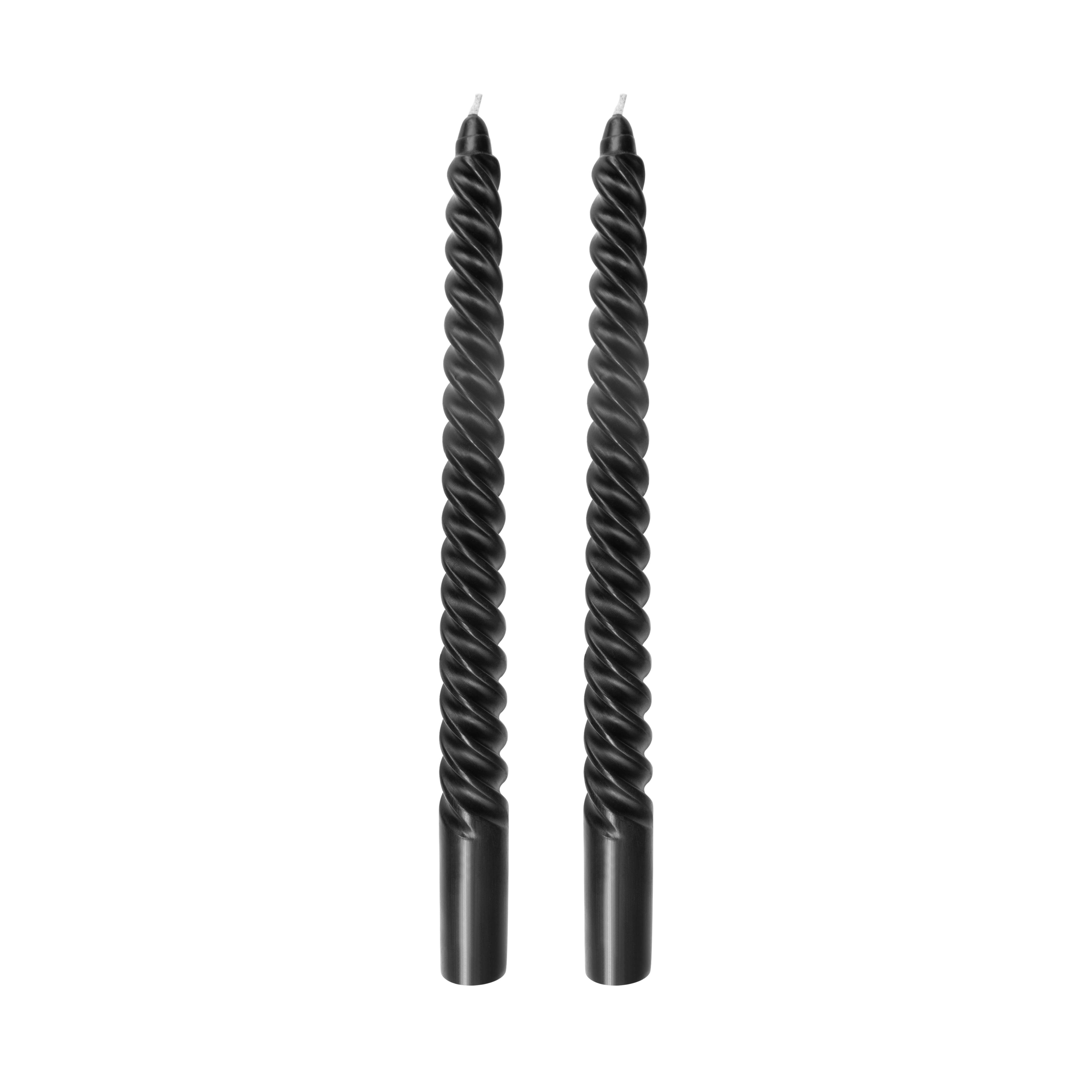 10&#x22; Black Twist Taper Candles, 2ct. by Ashland&#xAE;