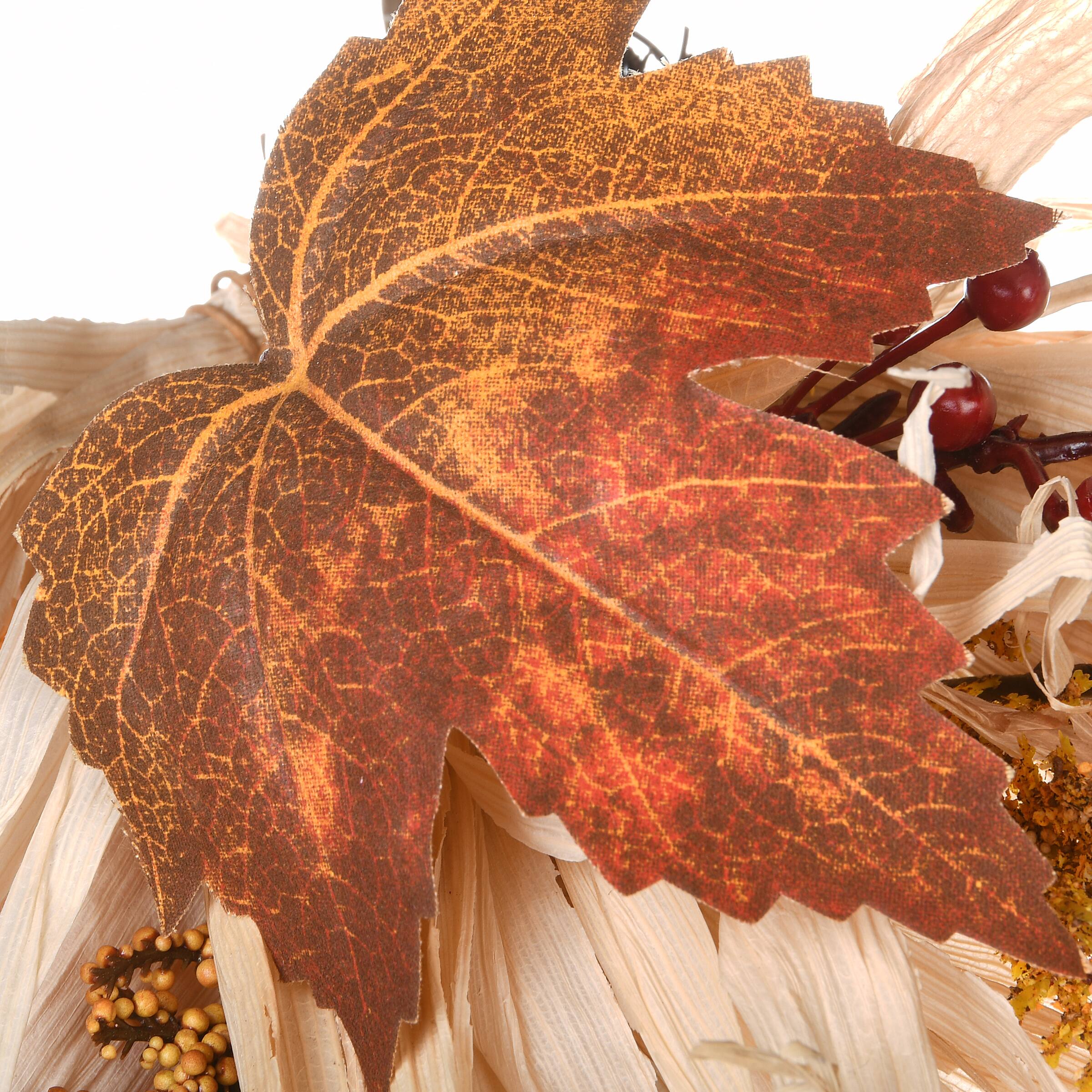 30" Harvest Raffia Teardrop Swag