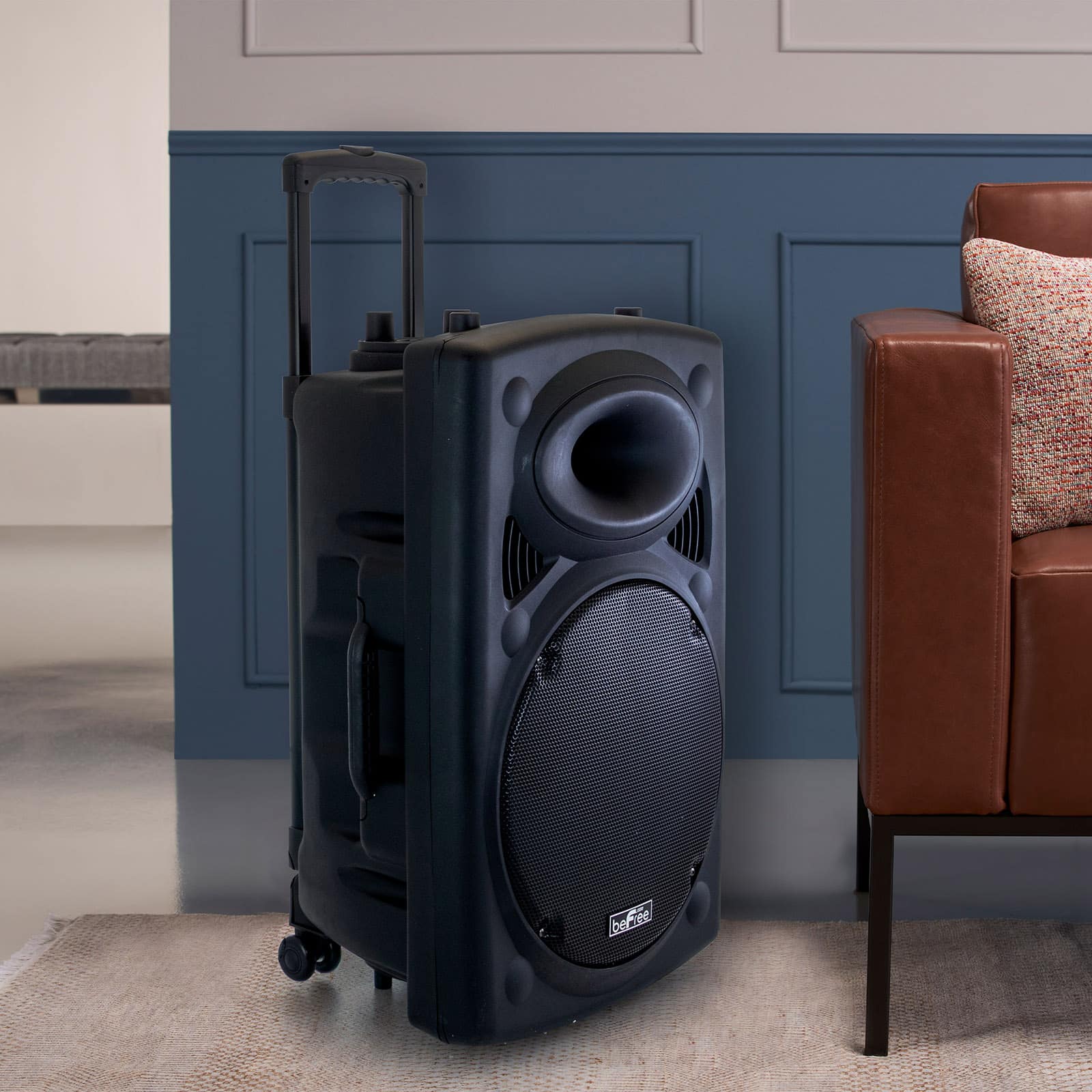 beFree Sound 15&#x22; 900 Watt Bluetooth Powered Portable PA Party Speaker