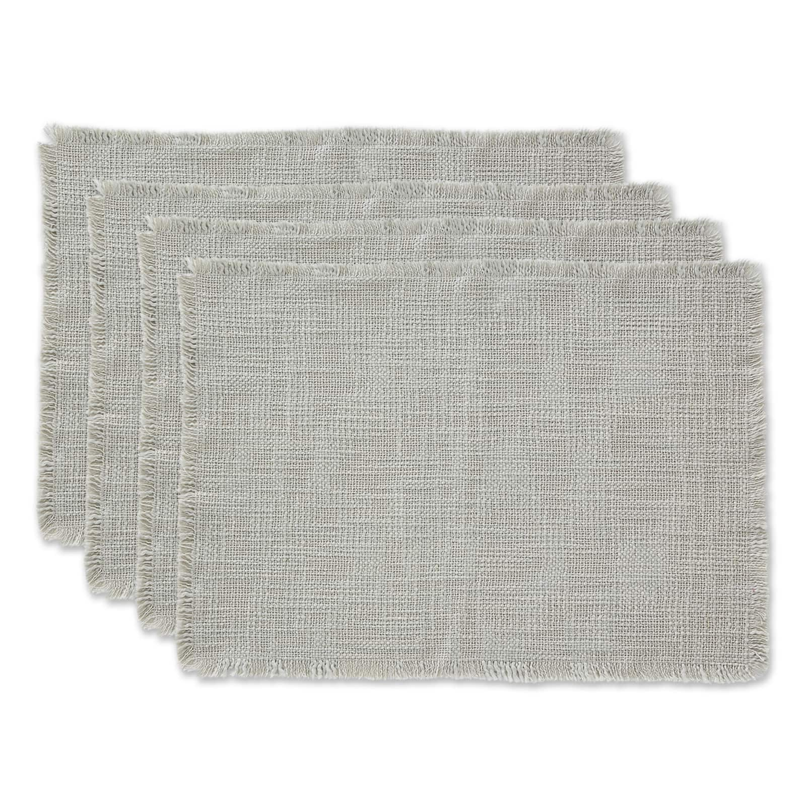 Fringe Cotton Linen Placemat, Set of 4