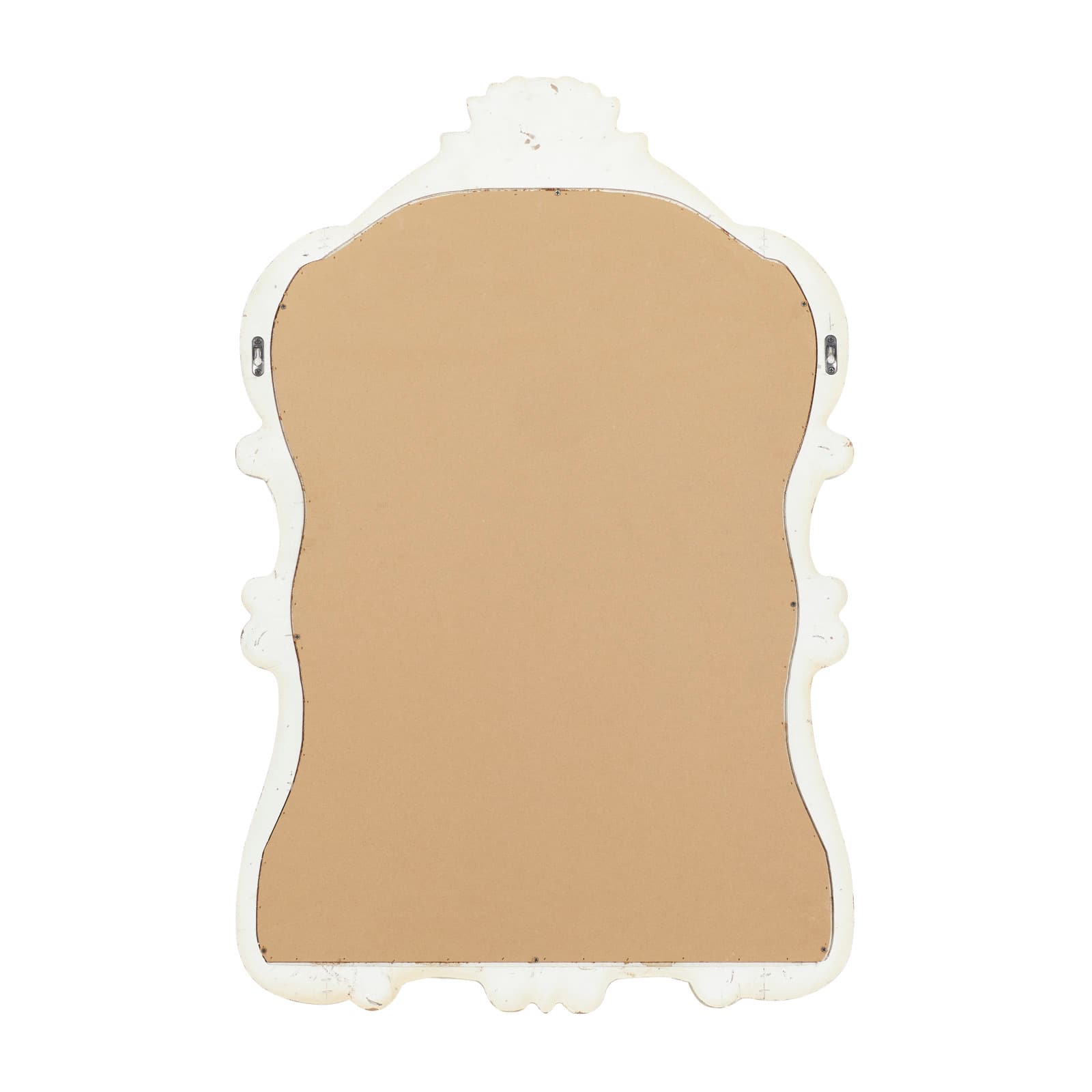 Cream Vintage Wood Wall Mirror, 39&#x22; x 25&#x22;