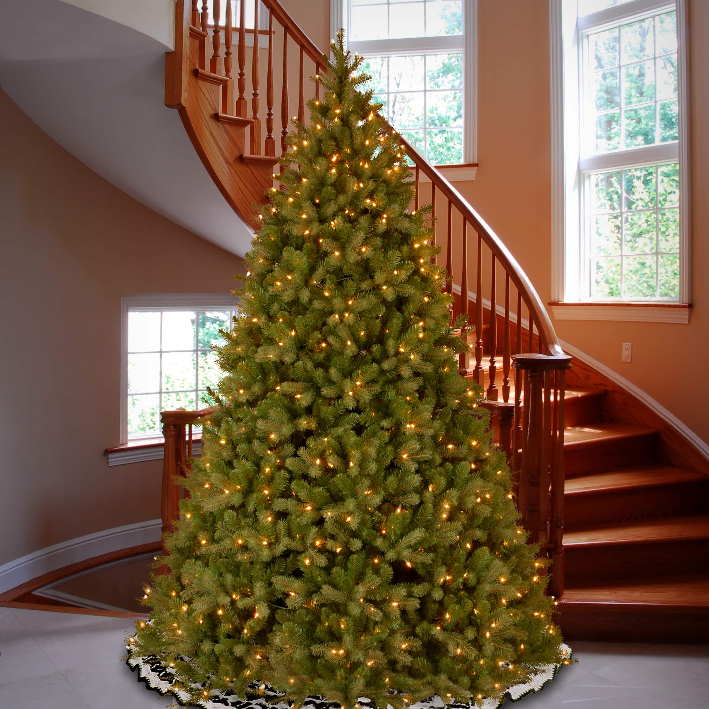 10ft. Pre-Lit Downswept Douglas&#xAE; Fir Tree, Dual Color LED Lights