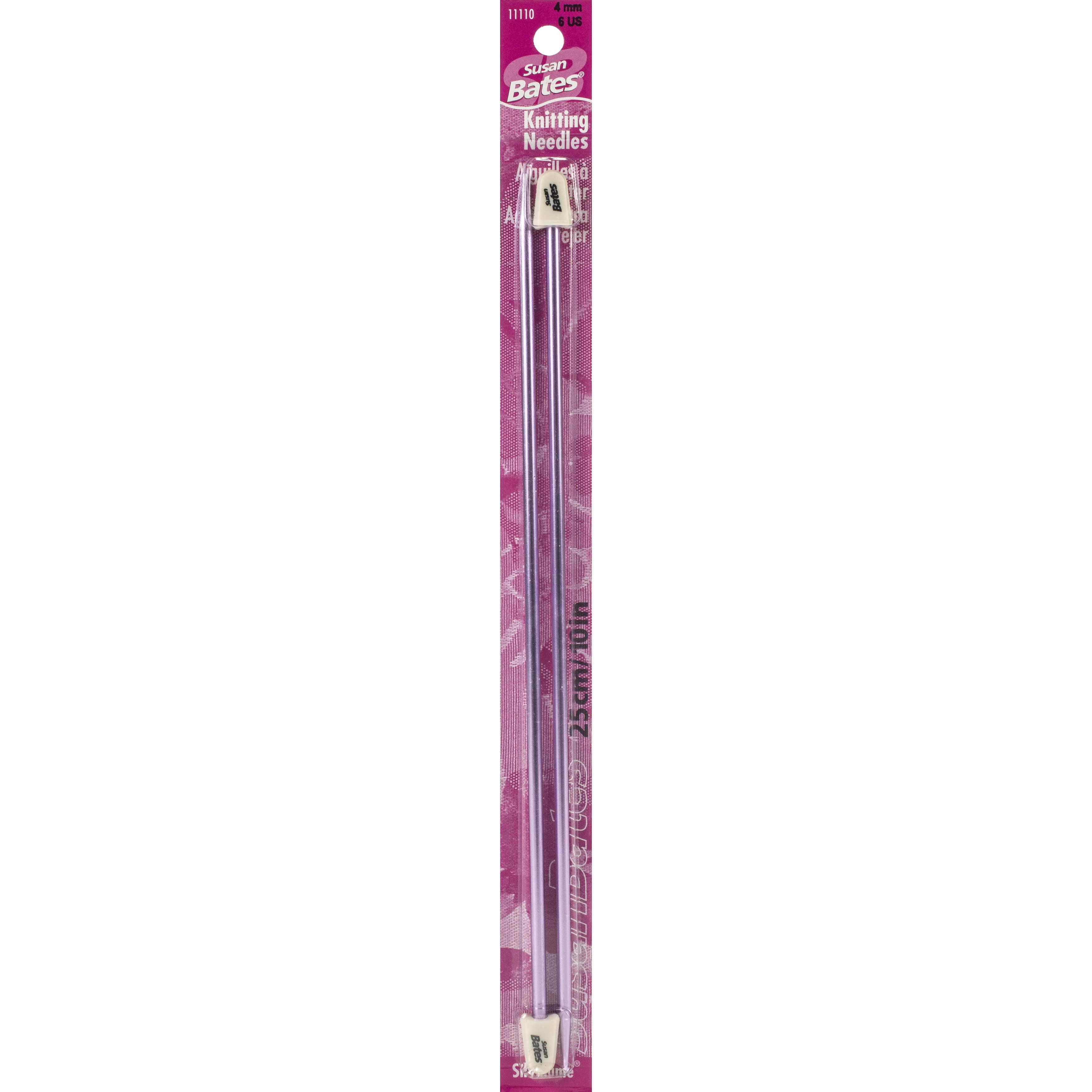 Susan Bates® Silvalume® 10" Single Point Knitting Needles