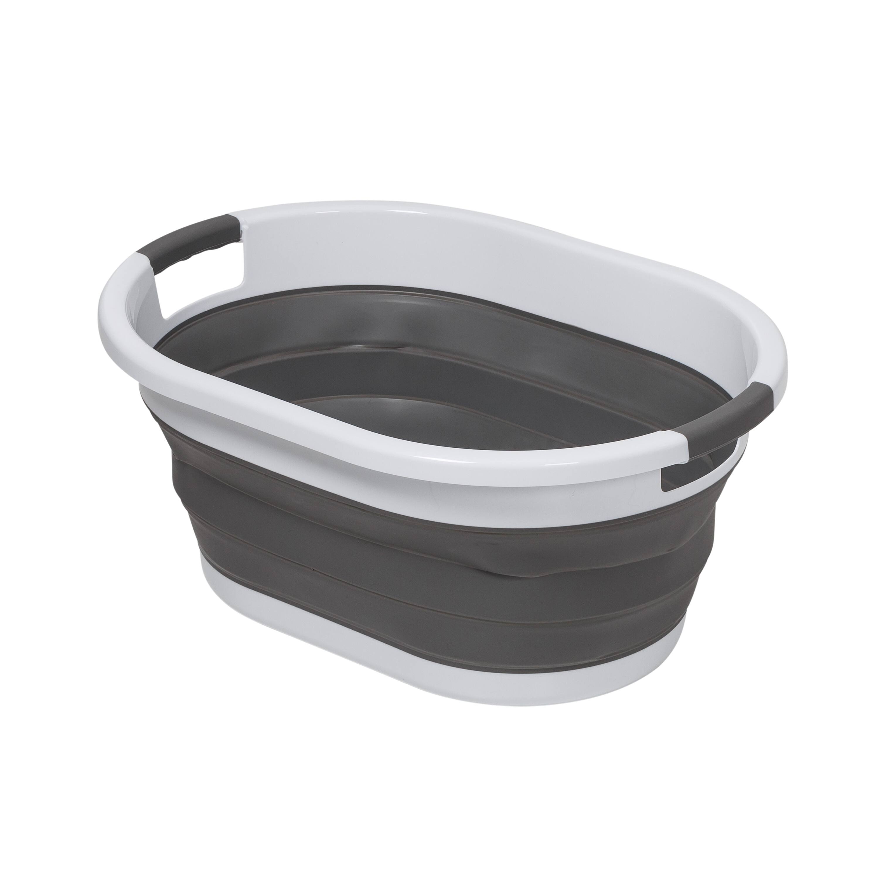 Honey Can Do 24&#x22; Collapsible Rubber Laundry Basket Set