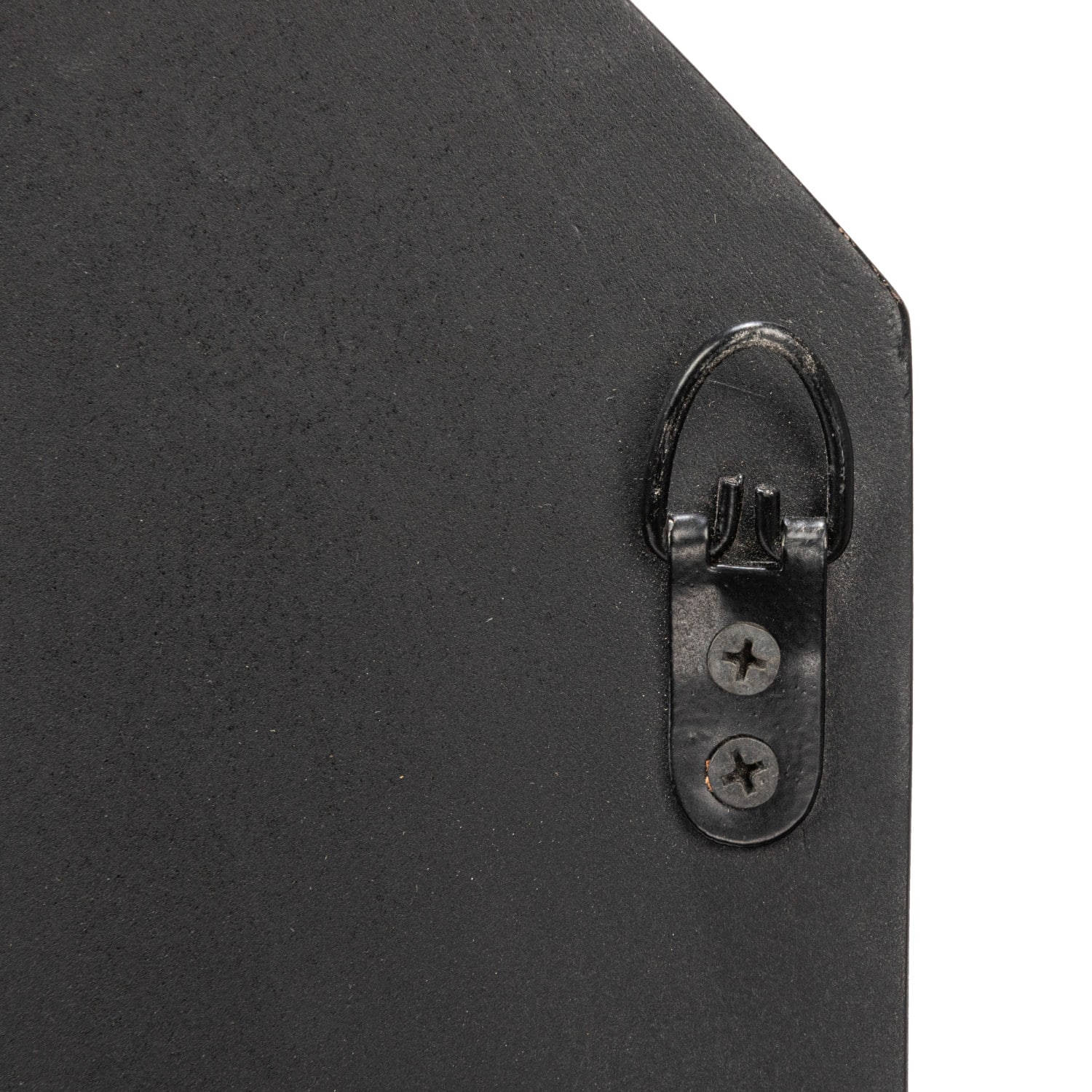 Hello Honey® Black Hexagonal Carved Wood Framed Wall Mirror