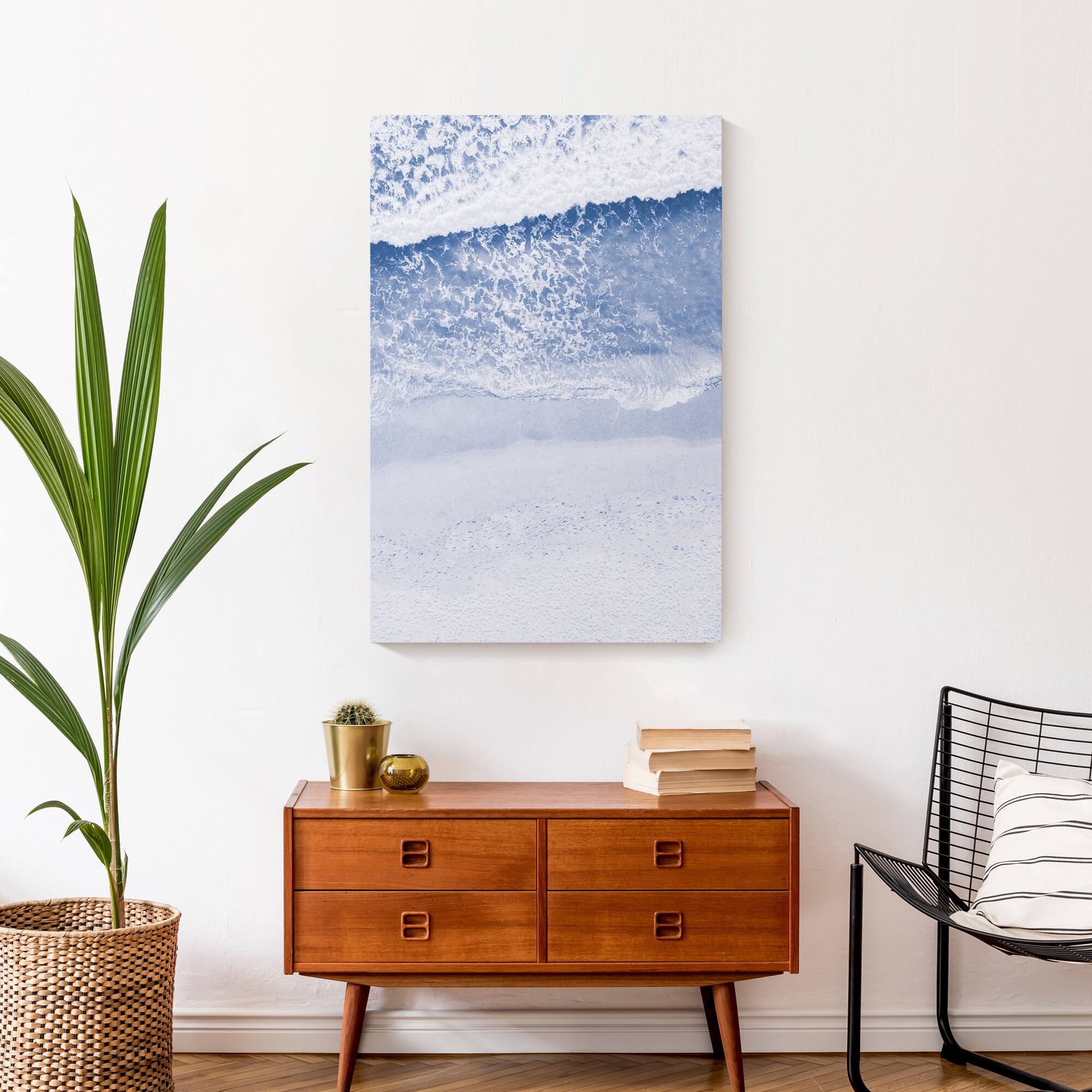 Aerial Beach Shore Canvas Wall Art