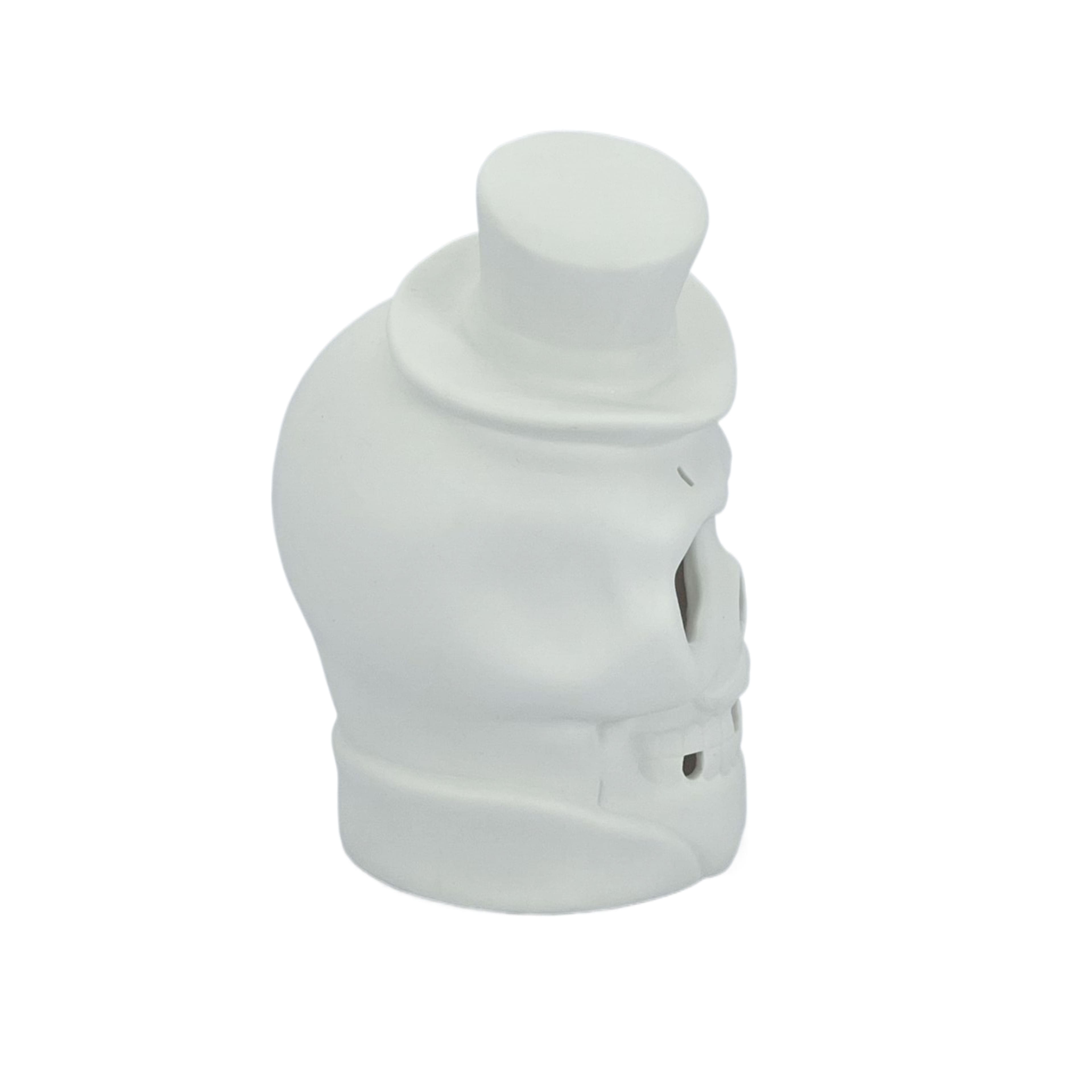 7.75" DIY Ceramic LED Gentleman Skull Décor by Make Market®