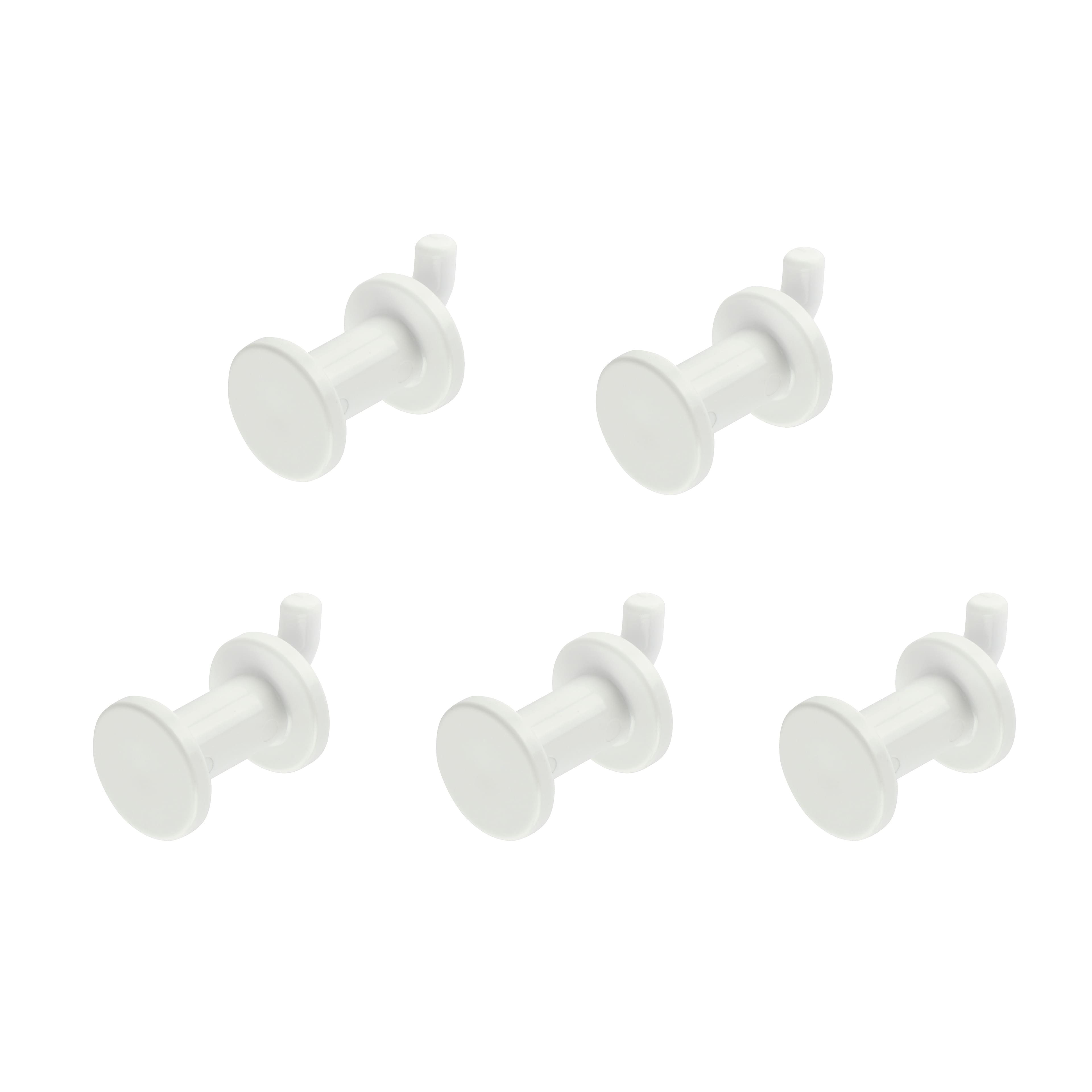 White Plastic Pegboard Hangers by Simply Tidy&#xAE;, 5ct.