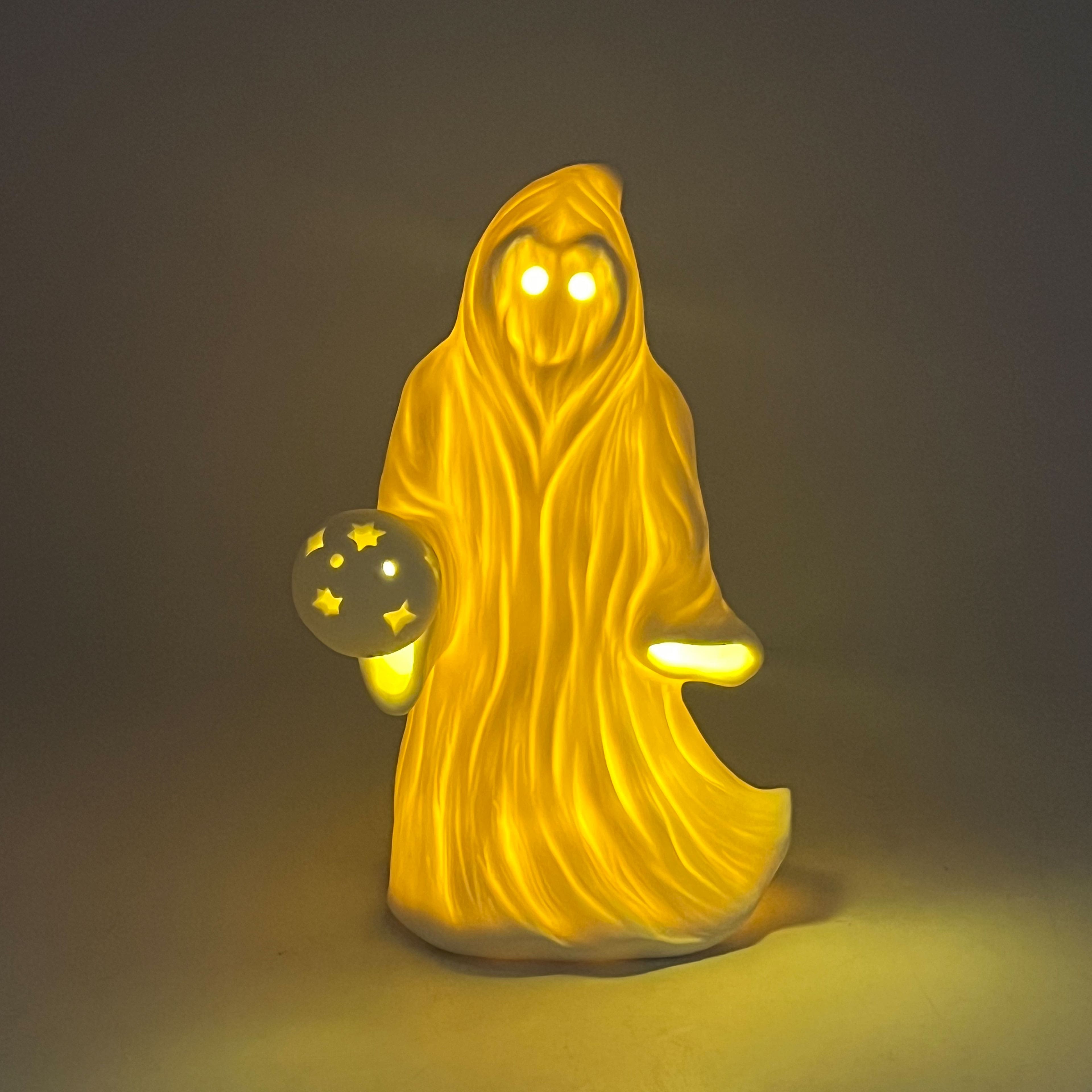 7.75&#x22; DIY Ceramic LED Hooded Figure D&#xE9;cor by Make Market&#xAE;