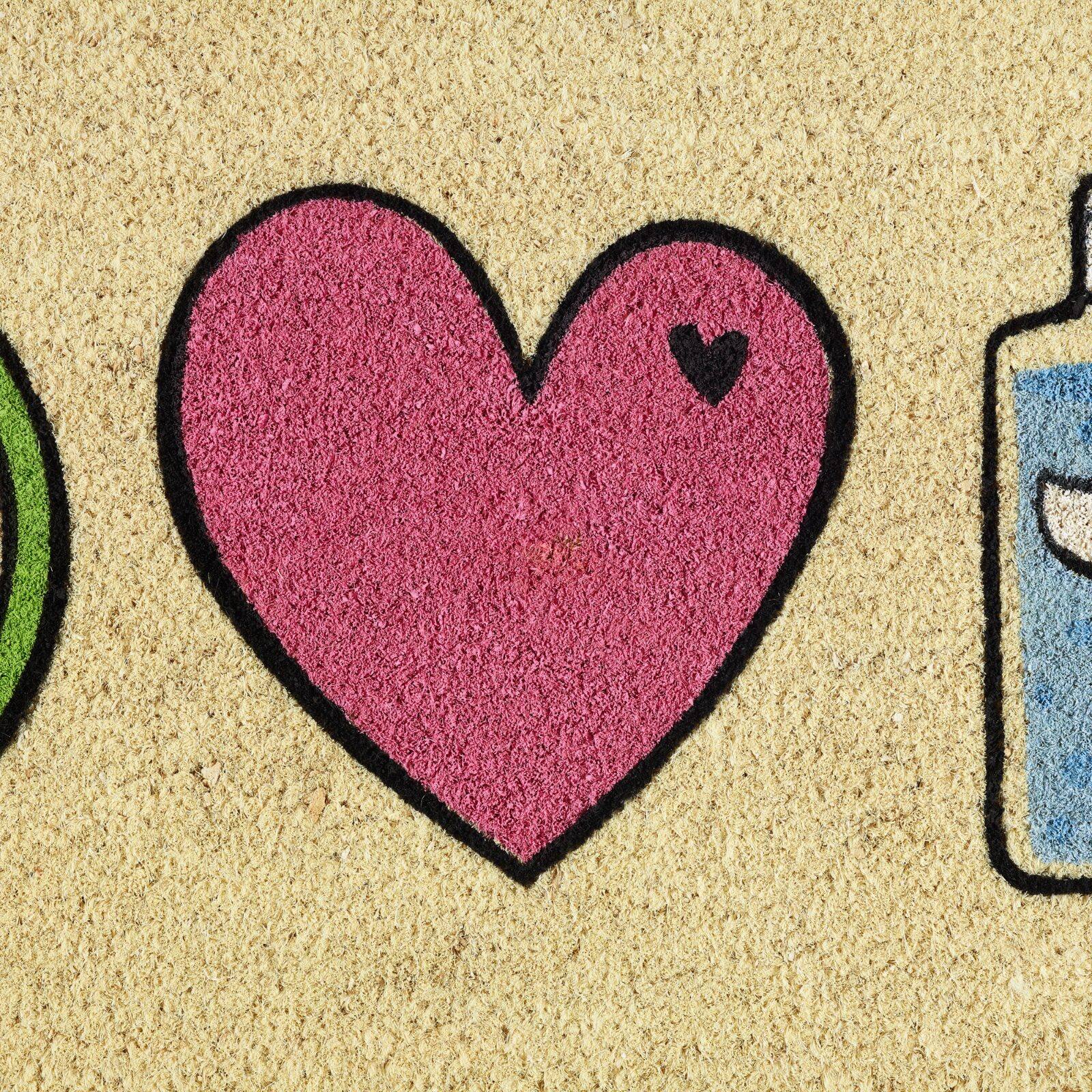 DII&#xAE; Peace, Love, Hand Sanitizer Doormat