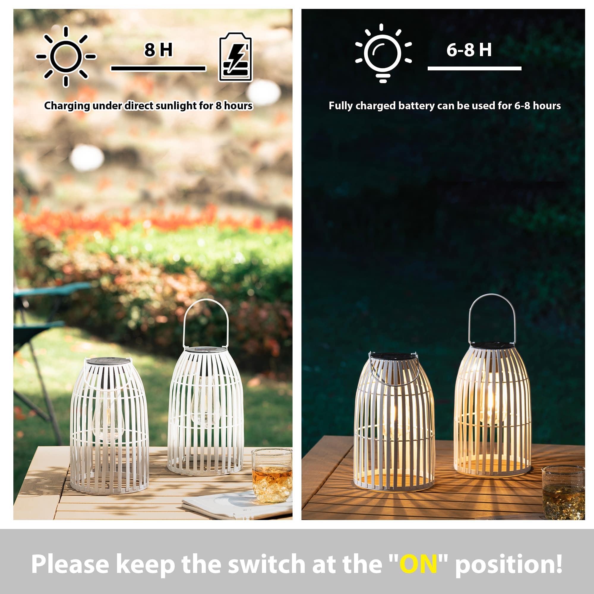 Glitzhome® 9.75" Metal Woven Solar Powered Hanging Lantern, 2ct.