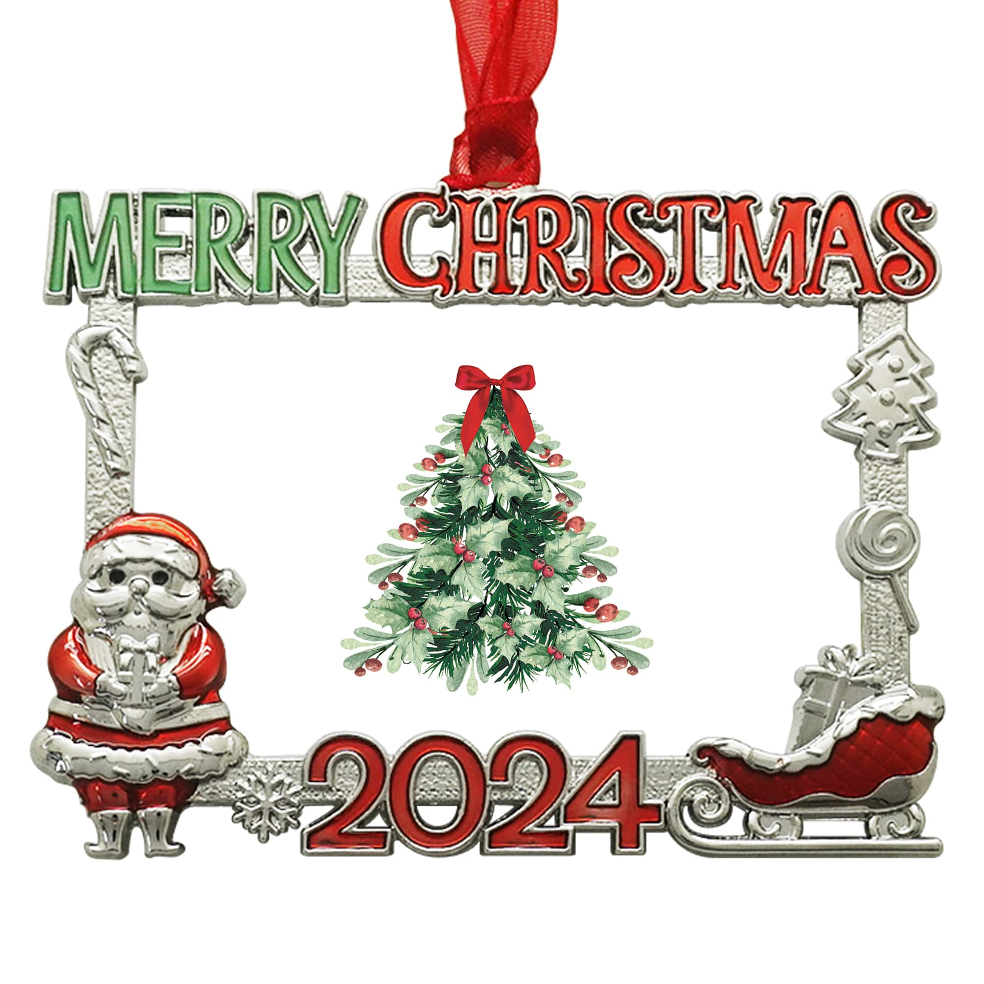 2&#x22; x 3&#x22; Santa Merry Christmas Ornament Frame by Studio D&#xE9;cor&#xAE;