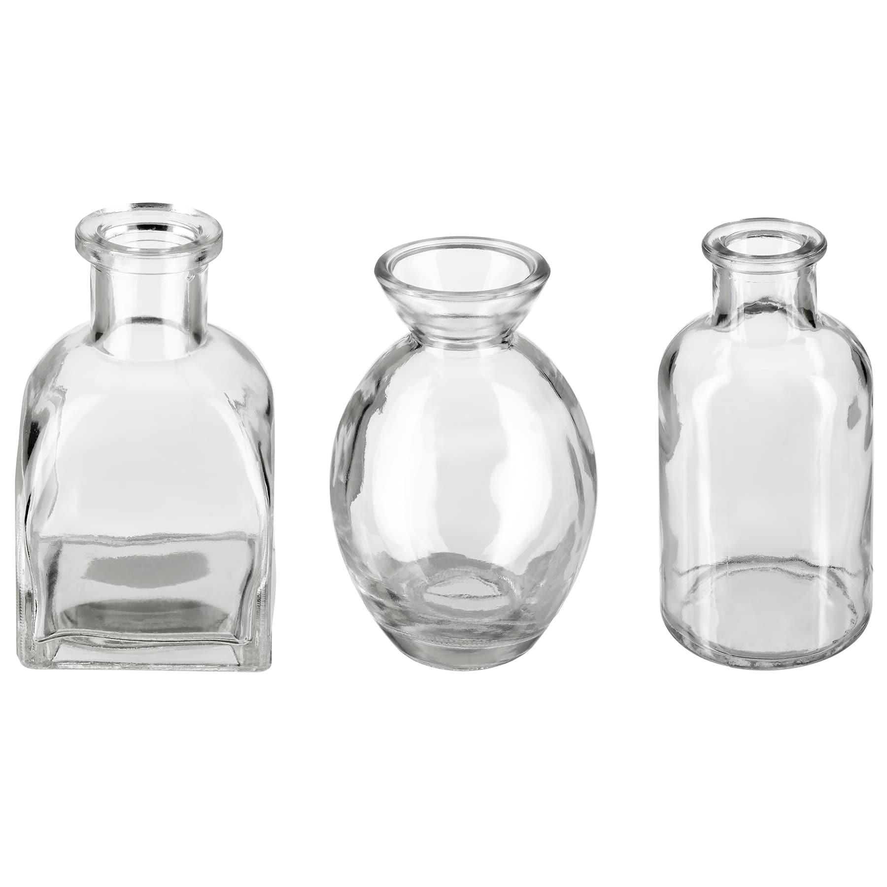 6 Packs: 12 ct. (72 total) Mixed Wedding Favor Glass Vases by Celebrate It&#x2122;