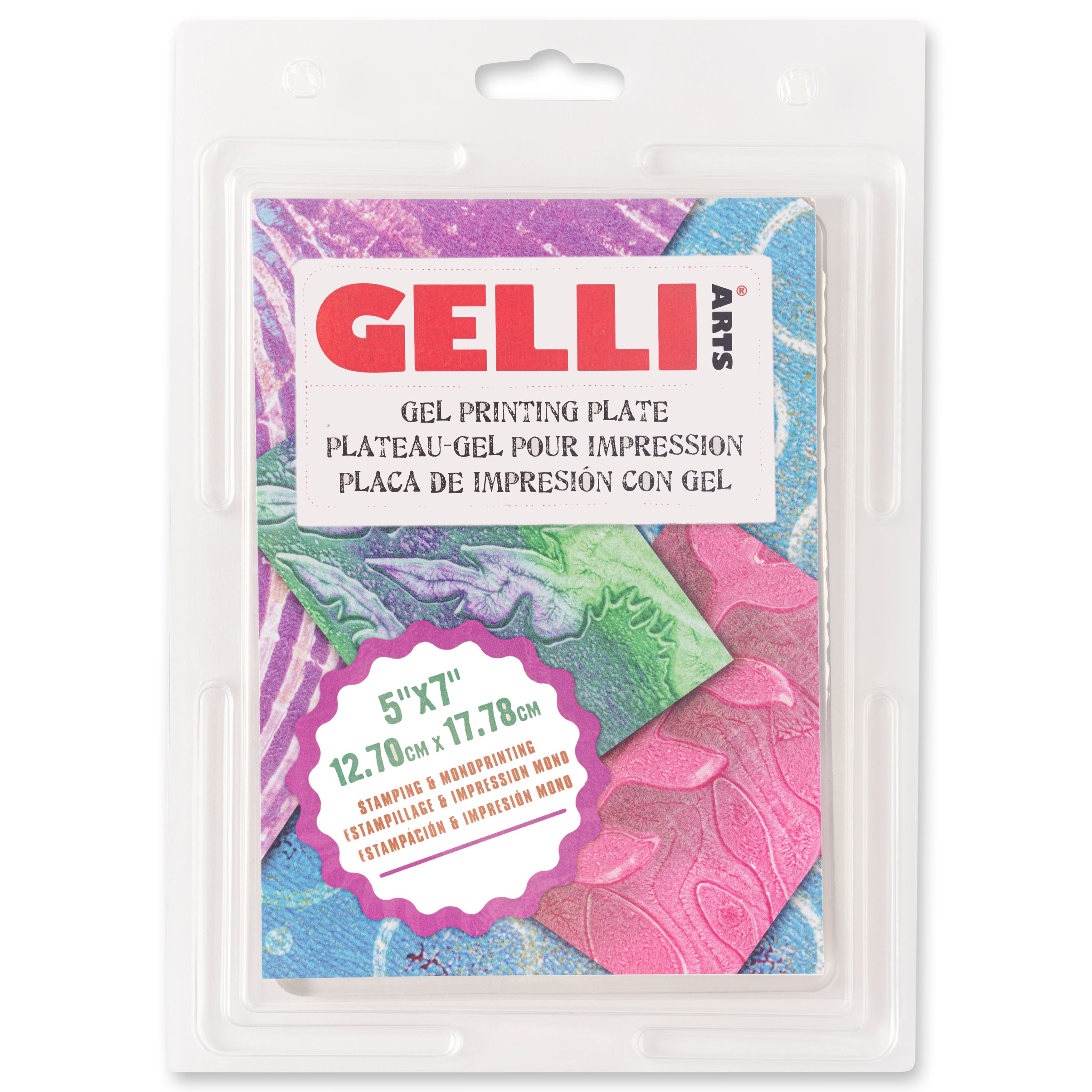  Gelli Arts Gel Printing Plate - 5 X 7 Gel Plate, Reusable Gel Printing  Plate, Printmaking Gelli Plate for Art, Clear Gel Monoprinting Plate, Gel Plate  Printing for Arts and Crafts