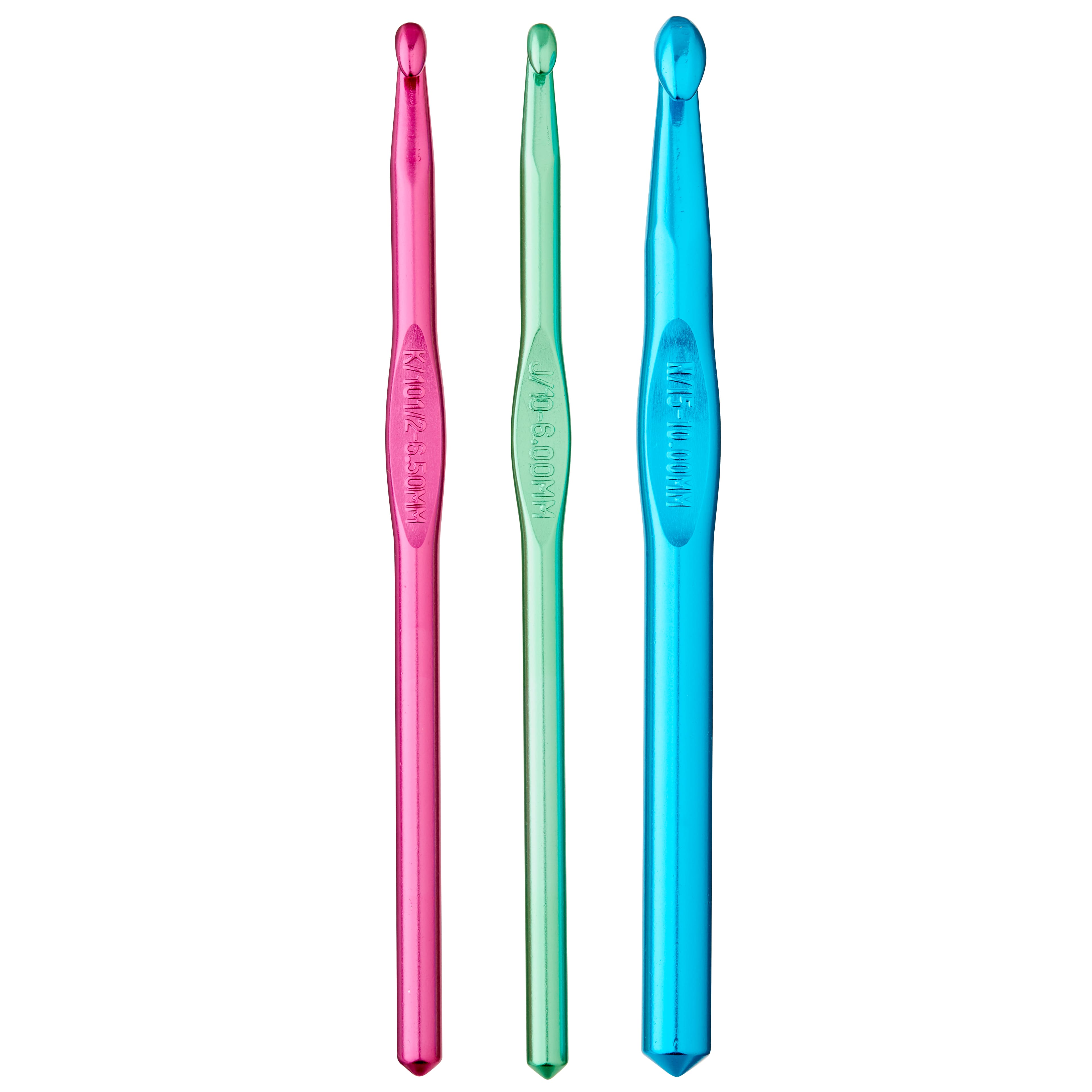 Aluminum Crochet Hook Set by Loops & Threads®, J/K/N