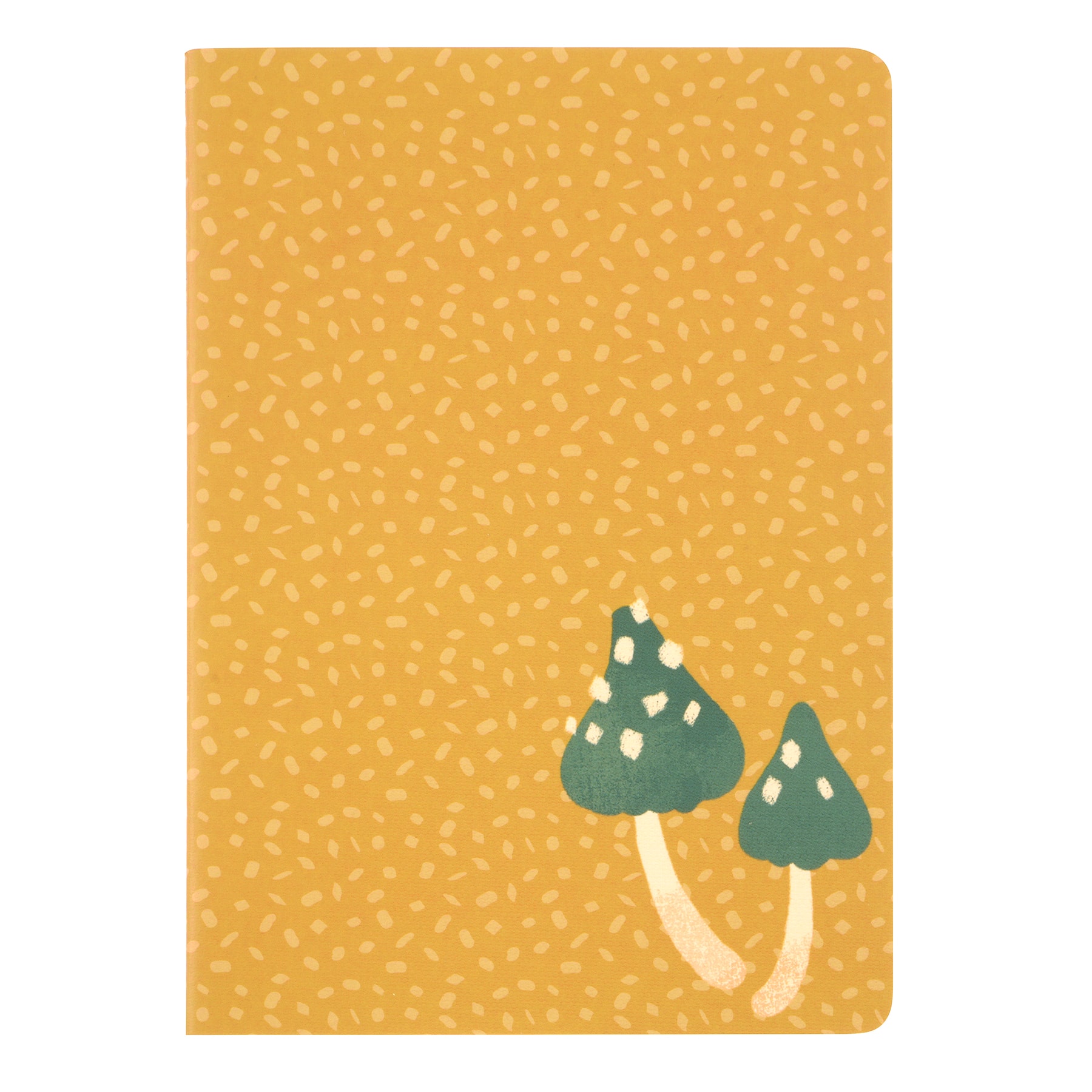 Mushrooms on Yellow Confetti Lined Journal by Recollections&#x2122;