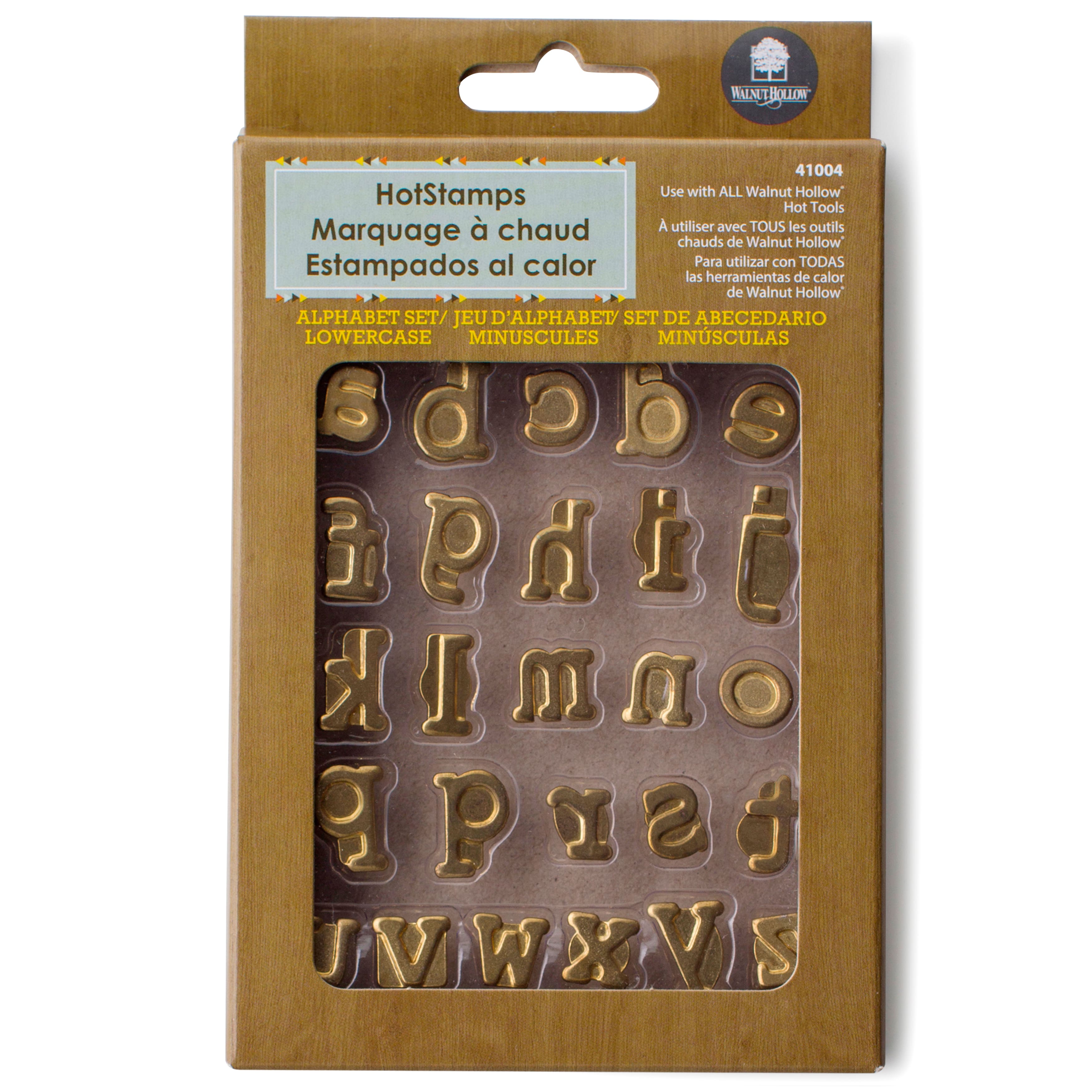 Walnut Hollow Mini HotStamps Lowercase Alphabet Set + Wood Burning