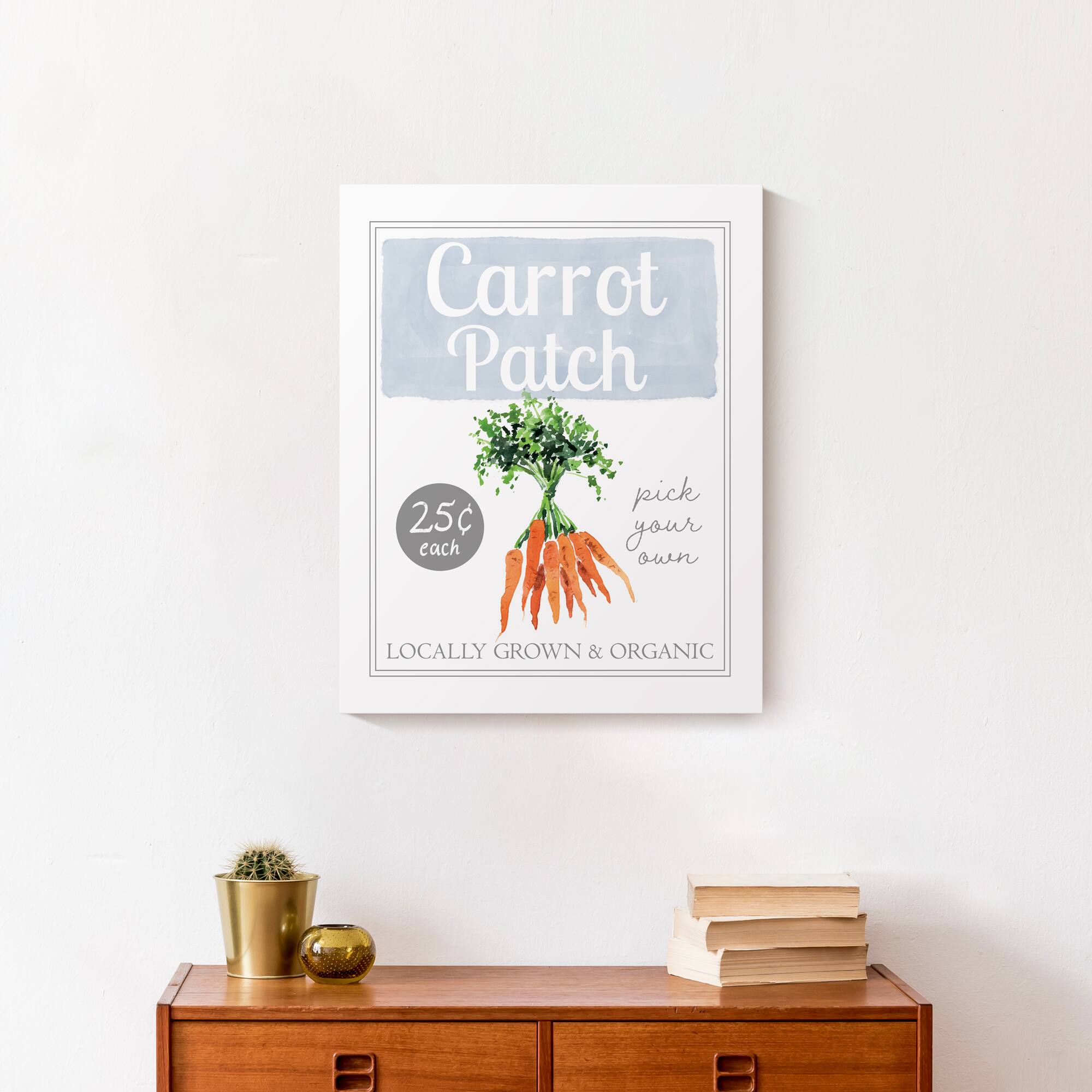 Carrot Patch Sign 2 16" x 20" Canvas Wall Art
