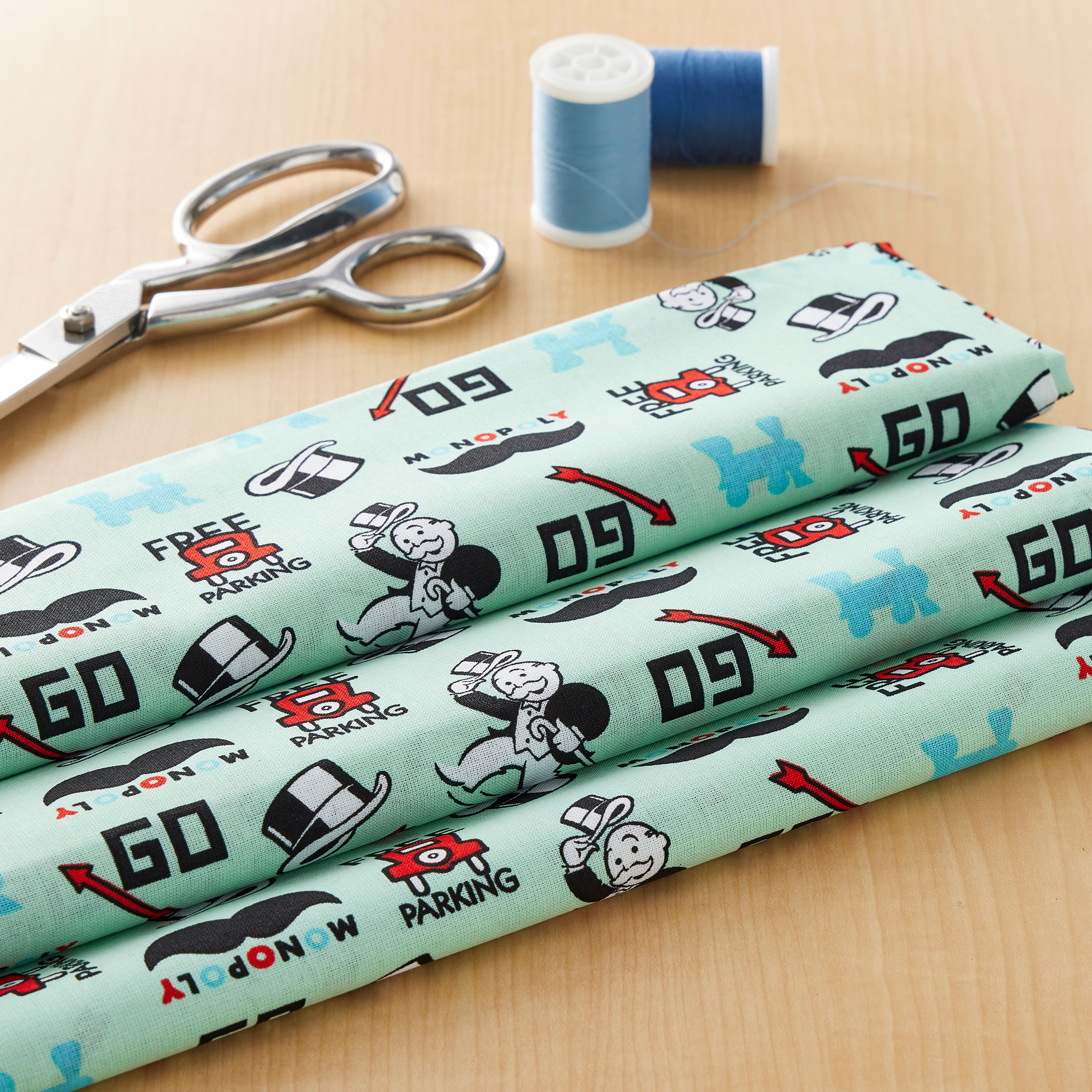 Camelot® Fabrics Monopoly® Multicolor Icons Cotton Fabric