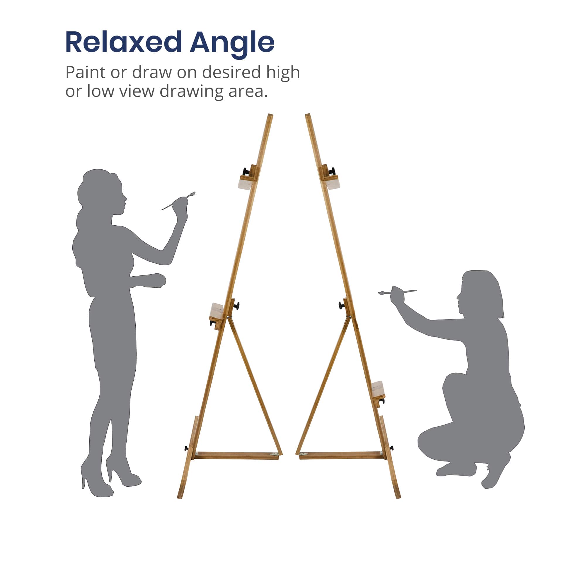 Pacific Arc Full-Size Mast Style Bamboo Studio Easel