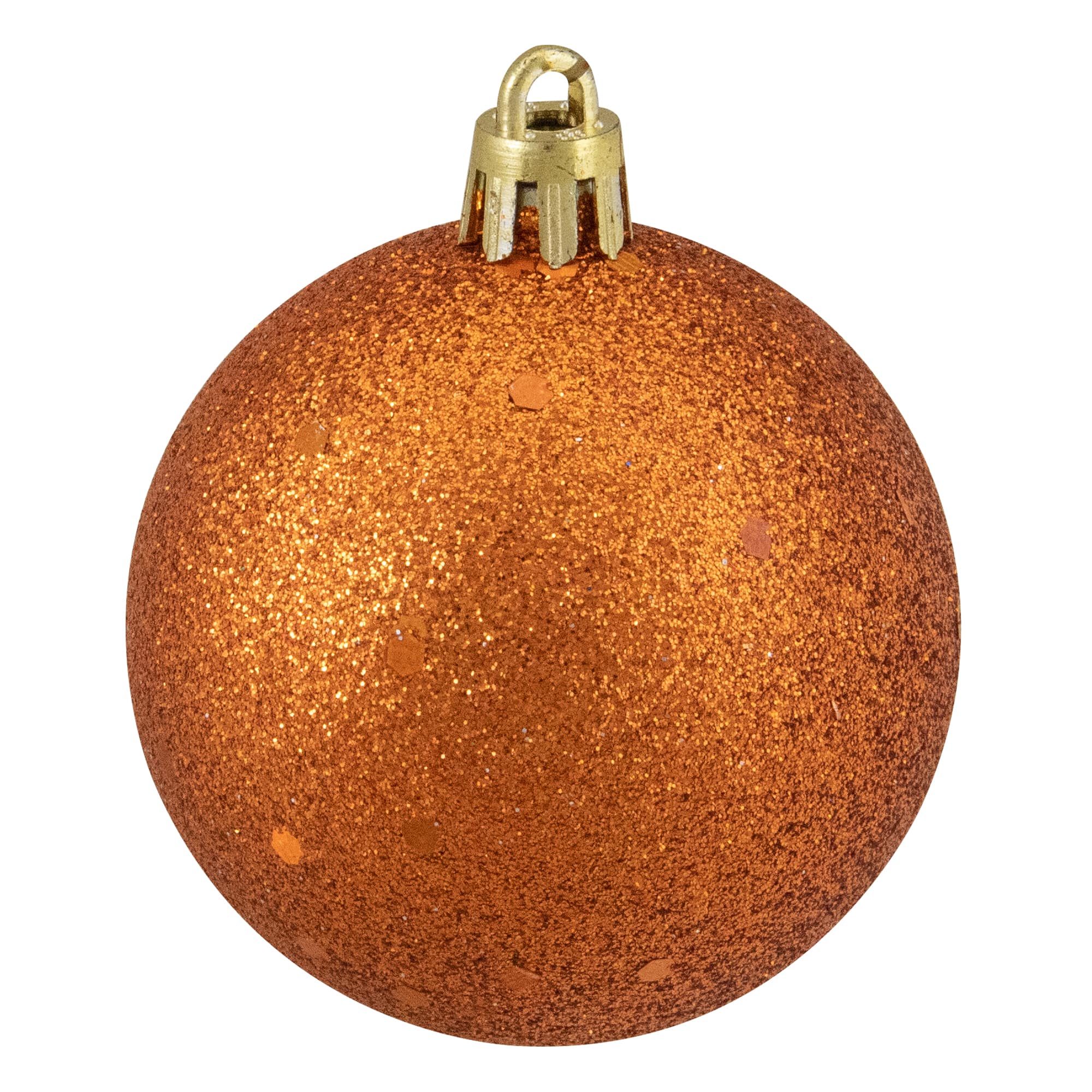 24ct. 2.5&#x22; Orange 4-Finish Shatterproof Christmas Ball Ornaments