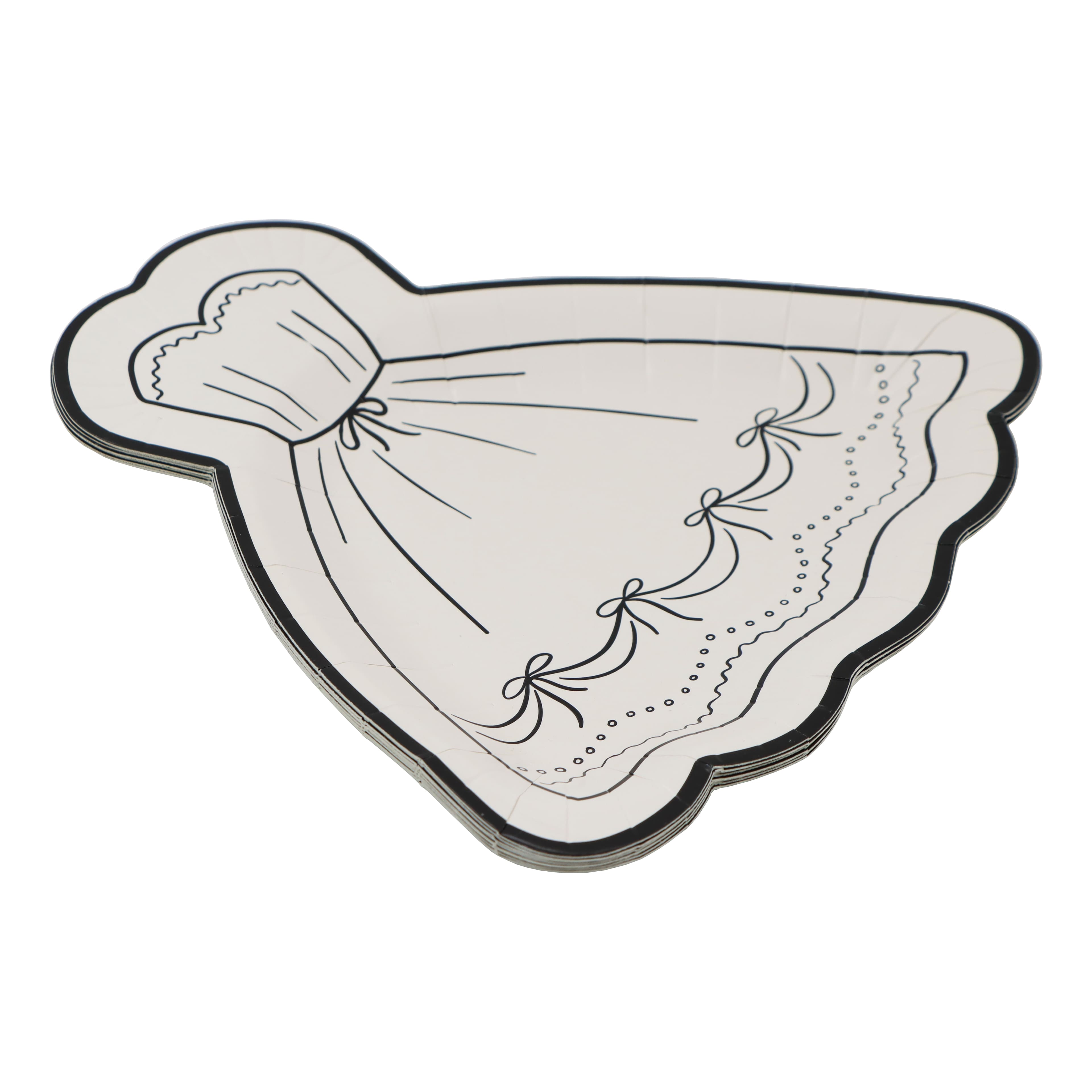 24 Packs: 8 ct. (192 total) 7" Dress Shaped Snack Plates by Celebrate It™