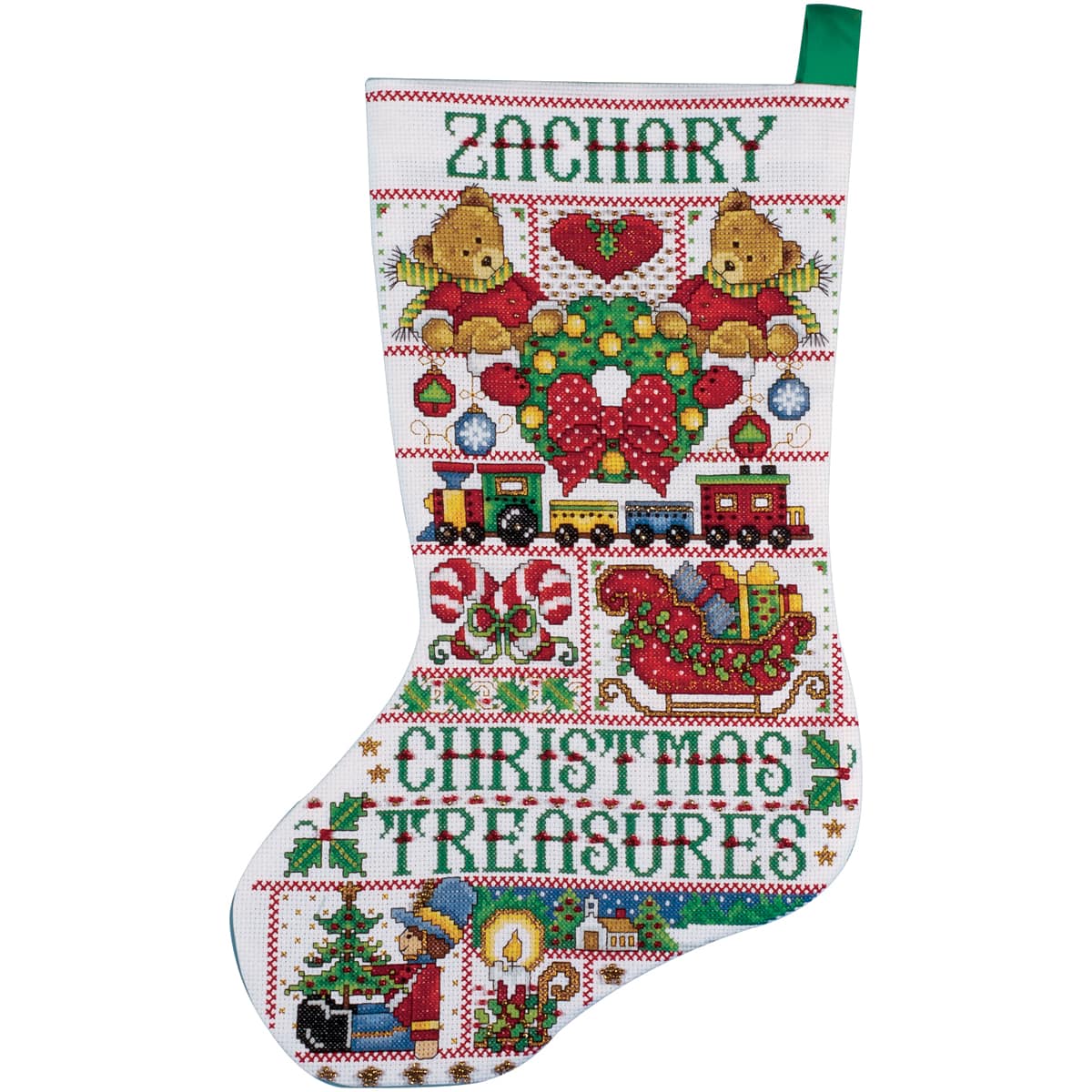 Enchanted Ornament Cross-Stitch Christmas Stocking Kit