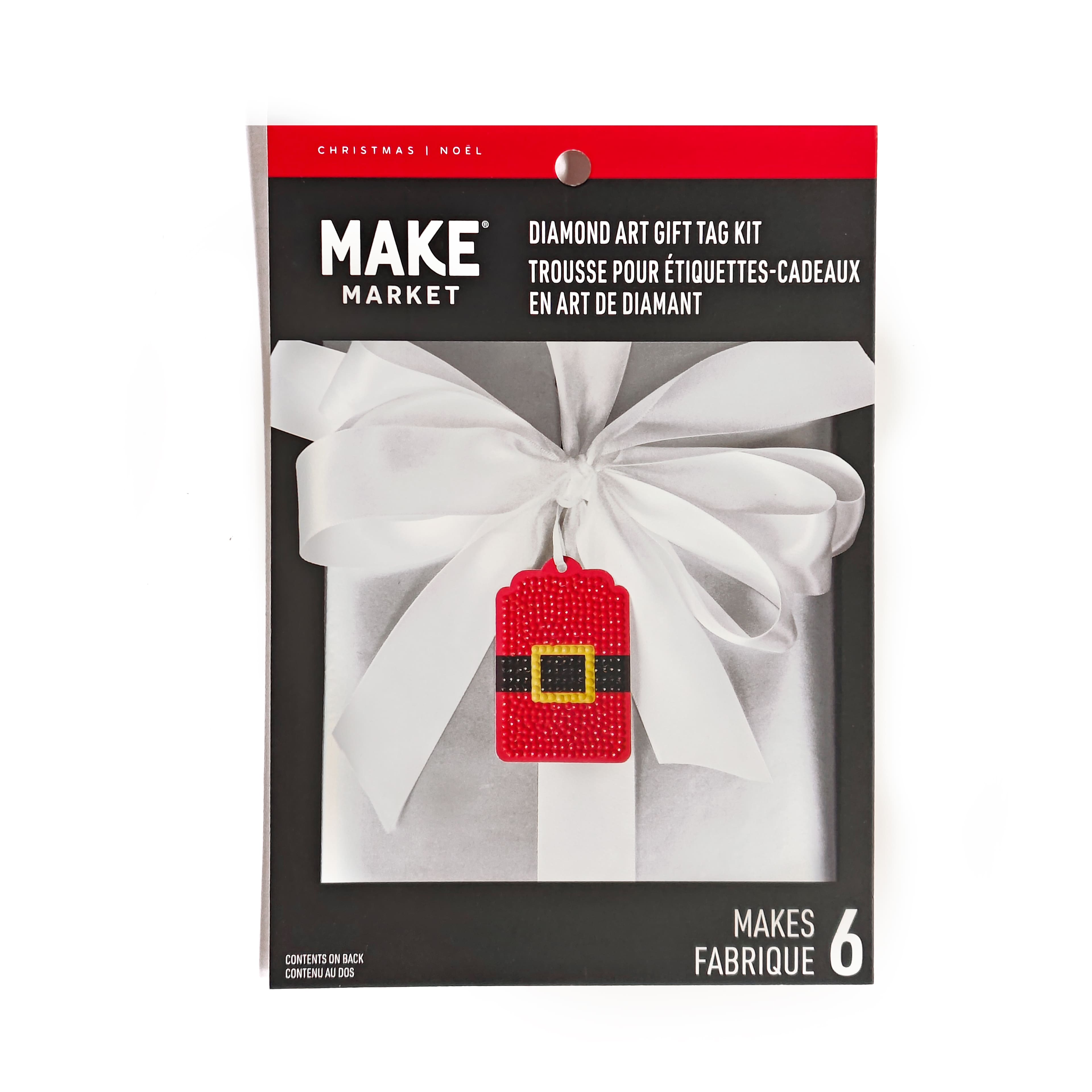 Santa Suit Diamond Art Gift Tag Kit by Make Market&#xAE;