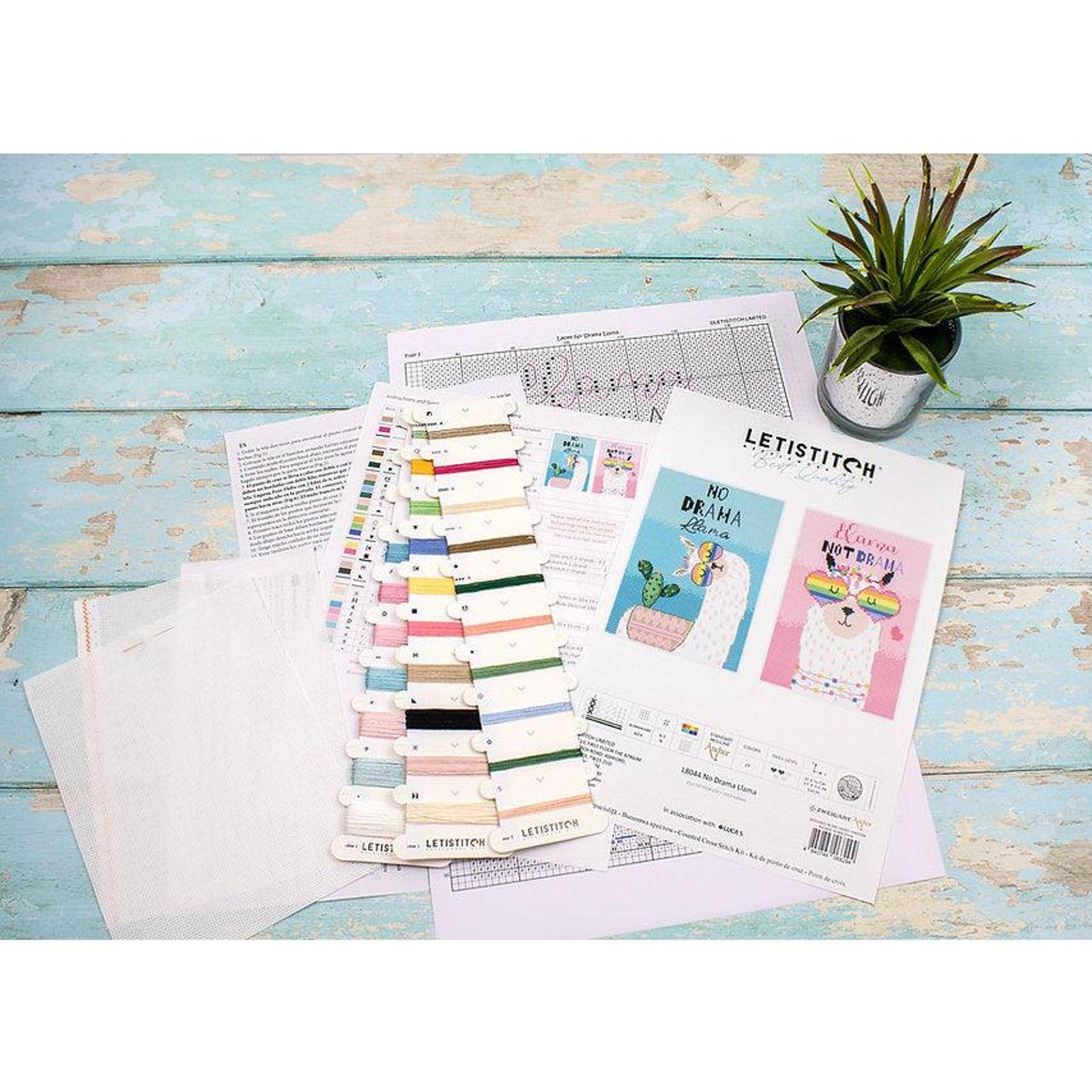 Letistitch No drama Llama Counted Cross Stitch Kit