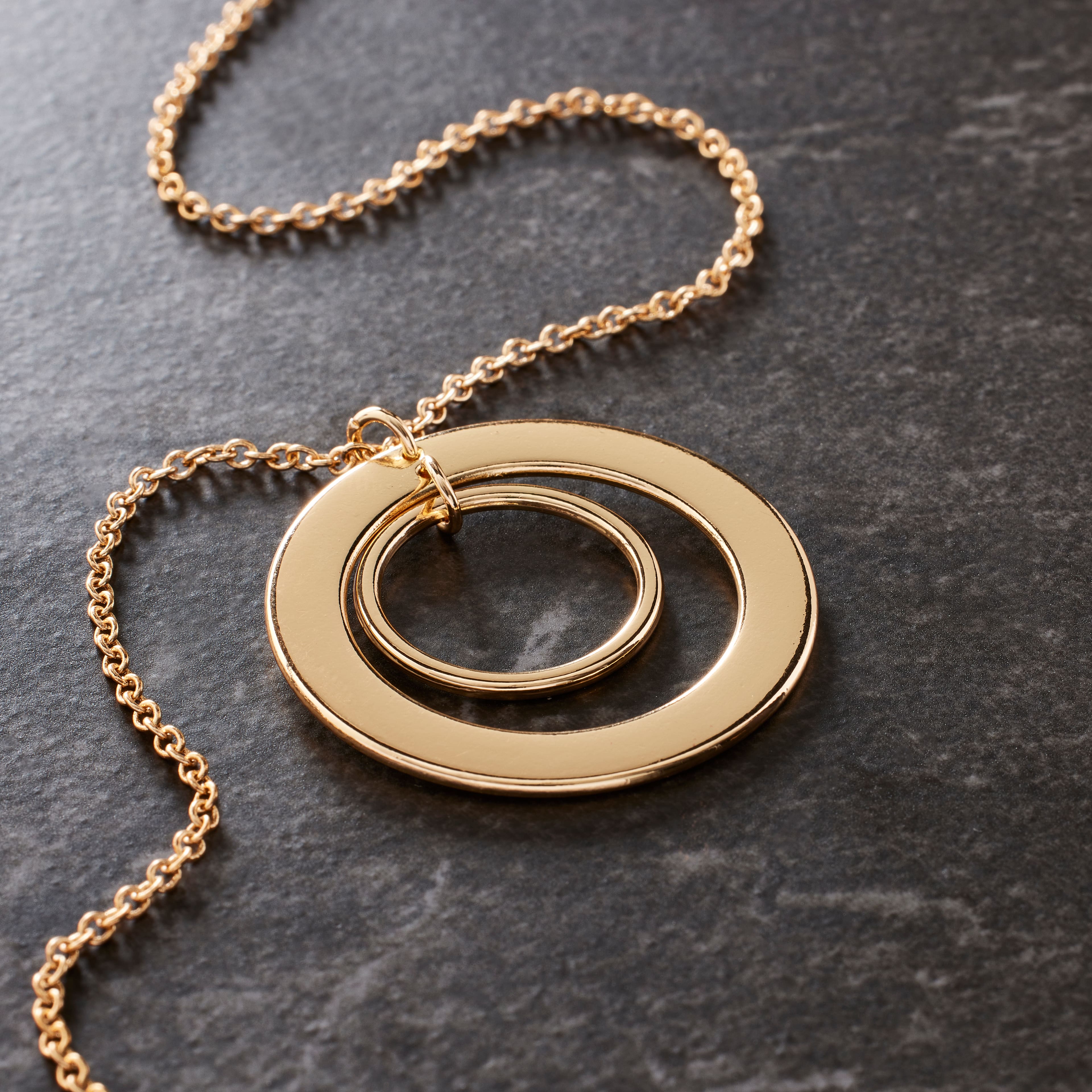 Gold Concentric Circle Pendant by Bead Landing™