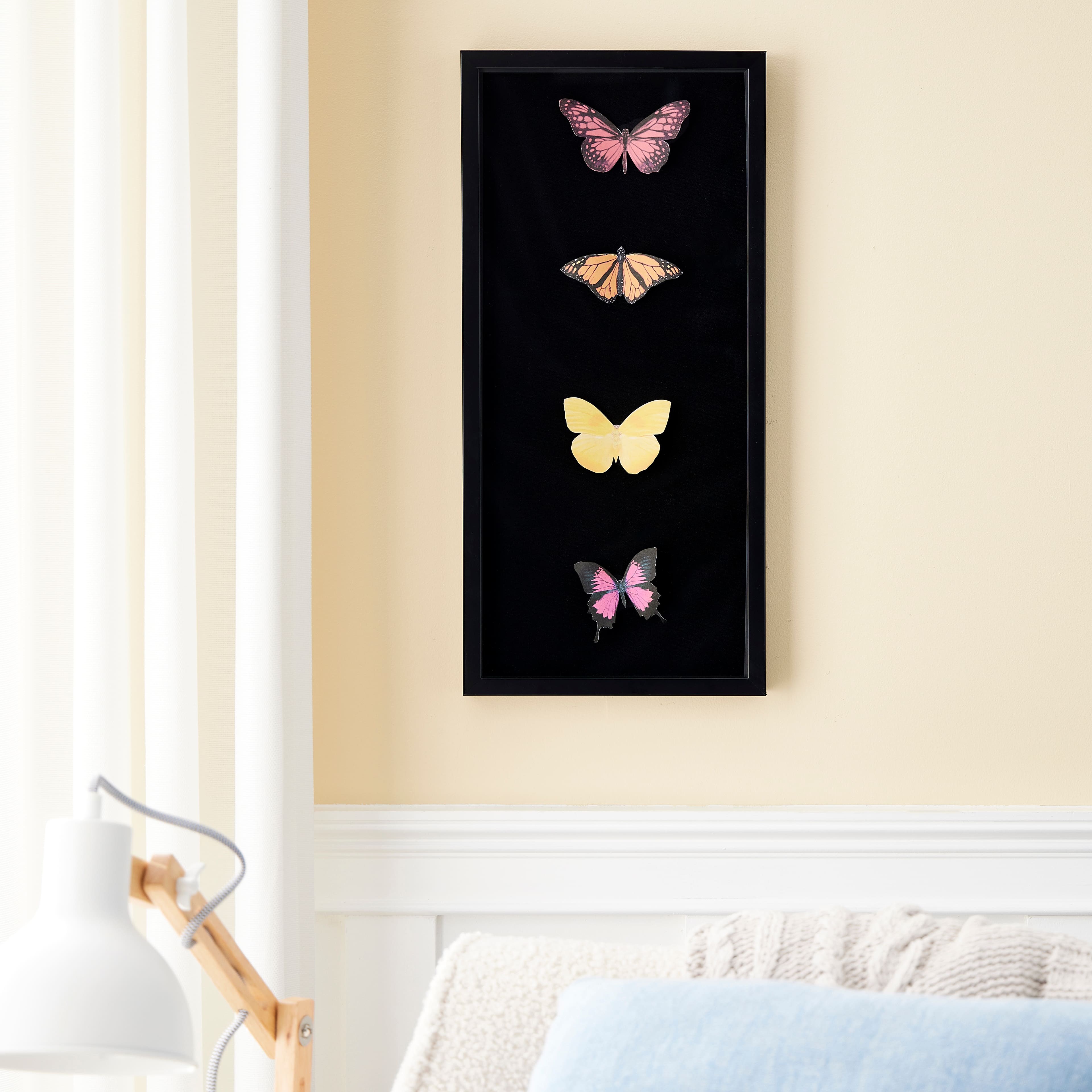 9" x 20" Black Panel Shadow Box by Studio Décor®