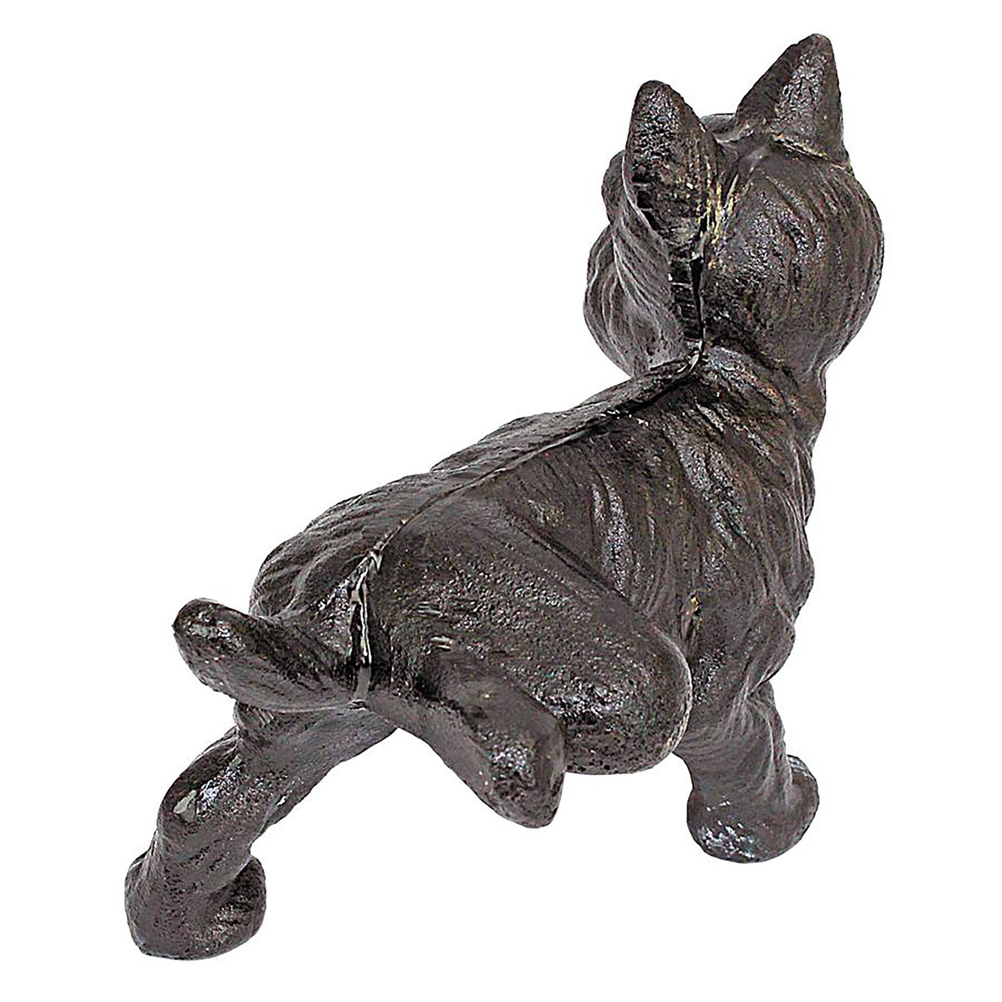 Design Toscano 7&#x22; Naughty Scotty Dog Die-Cast Iron Bookend &#x26; Doorstop