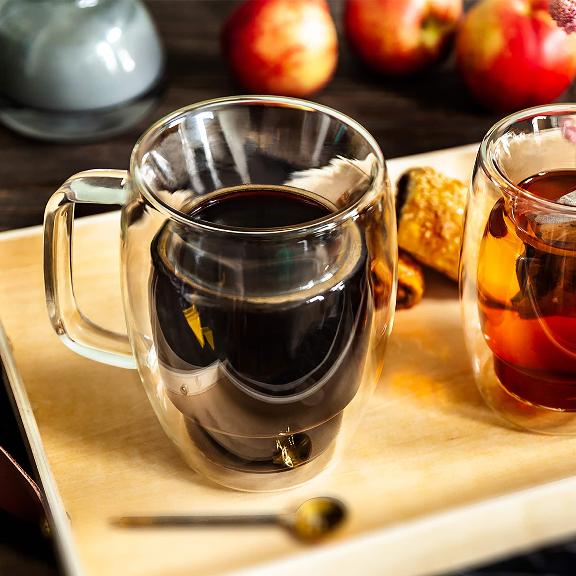 JoyJolt® Cadus Double Wall Coffee Glasses, 4ct.