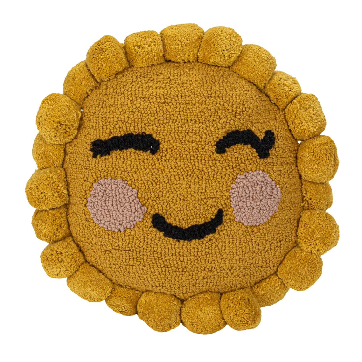 Hello Honey&#xAE; 12&#x22; Sun Shaped Cotton Punch Hook Pillow