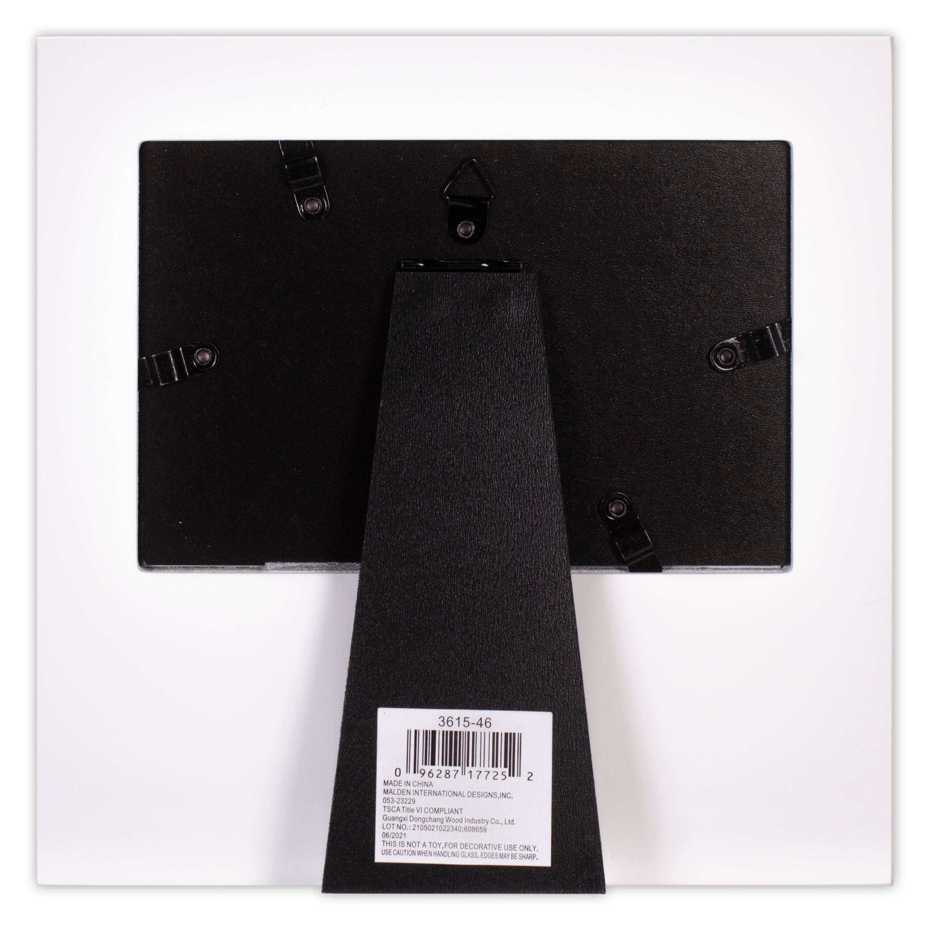 Malden International Designs Familia Rustic White 4" x 6" Frame