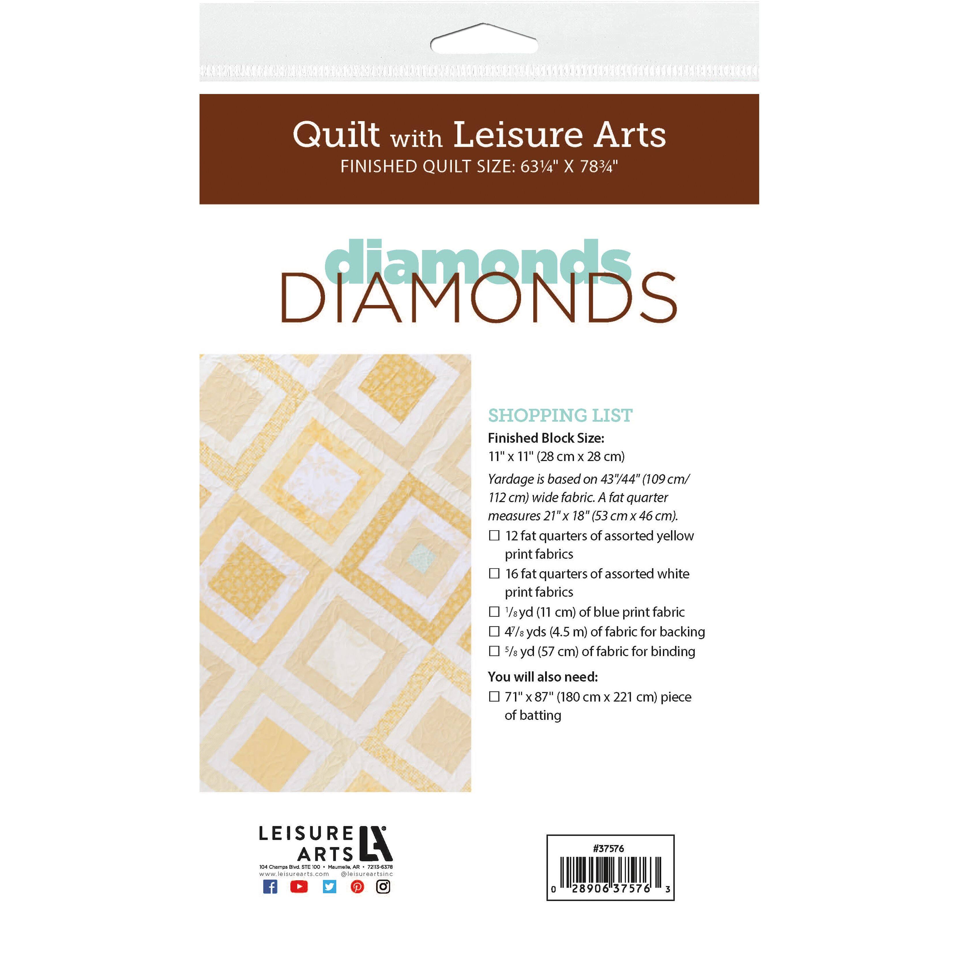 Leisure Arts&#xAE; Diamonds Quilt Pattern