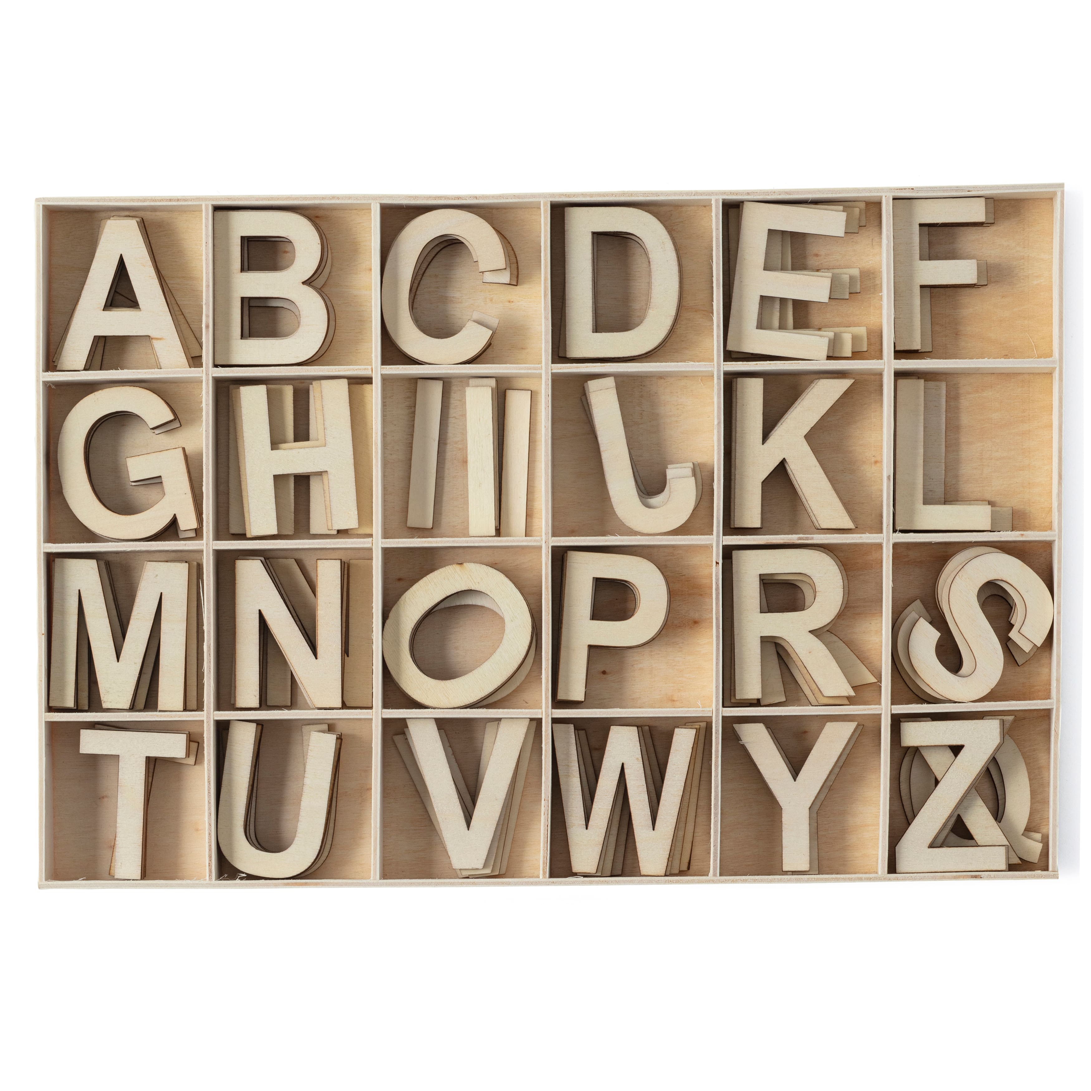 6 Packs: 121 ct. (726 total) Wood Letter Set by Make Market&#xAE;