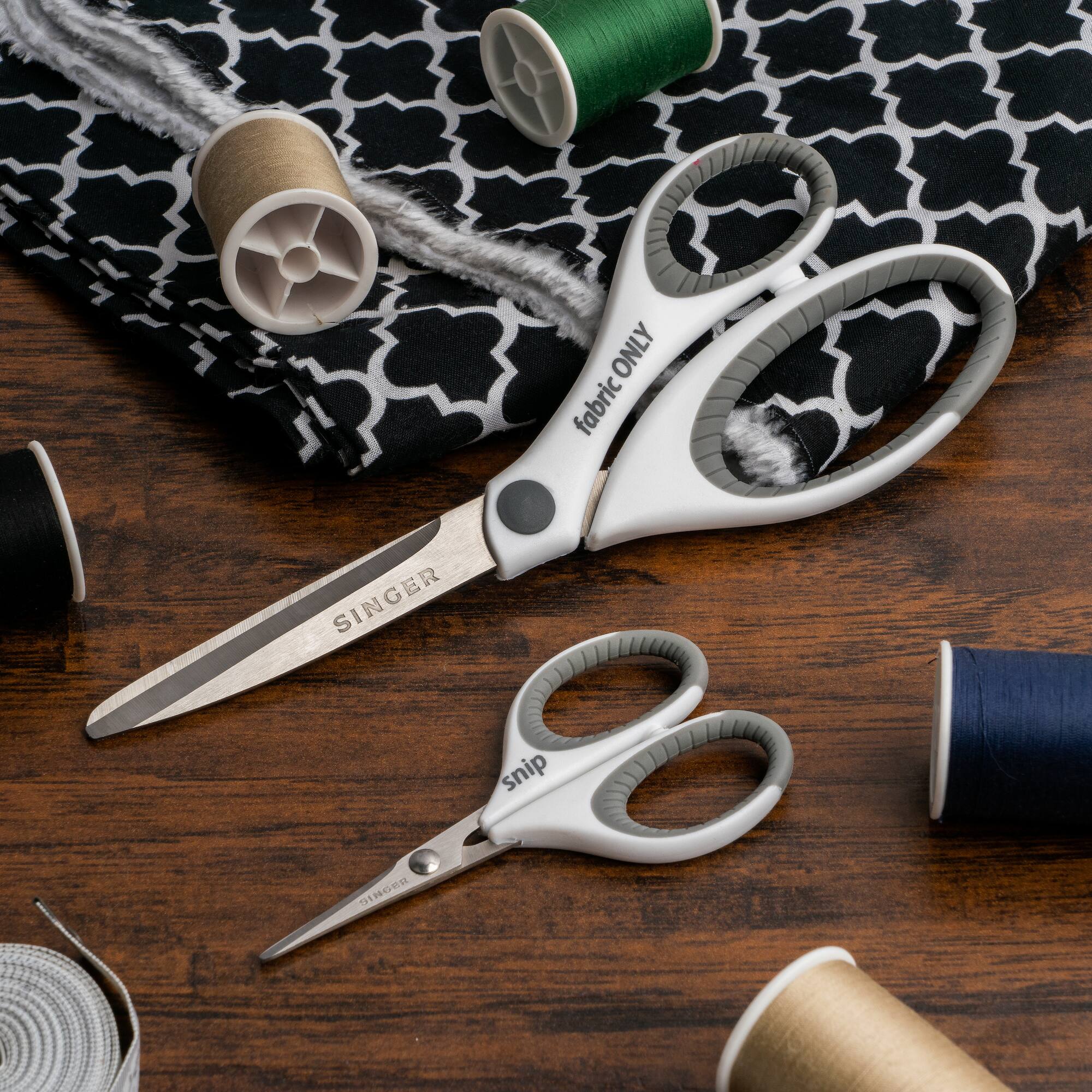 SINGER® 8.5" Sewing Scissors & 4" Detail Scissors, 6ct.