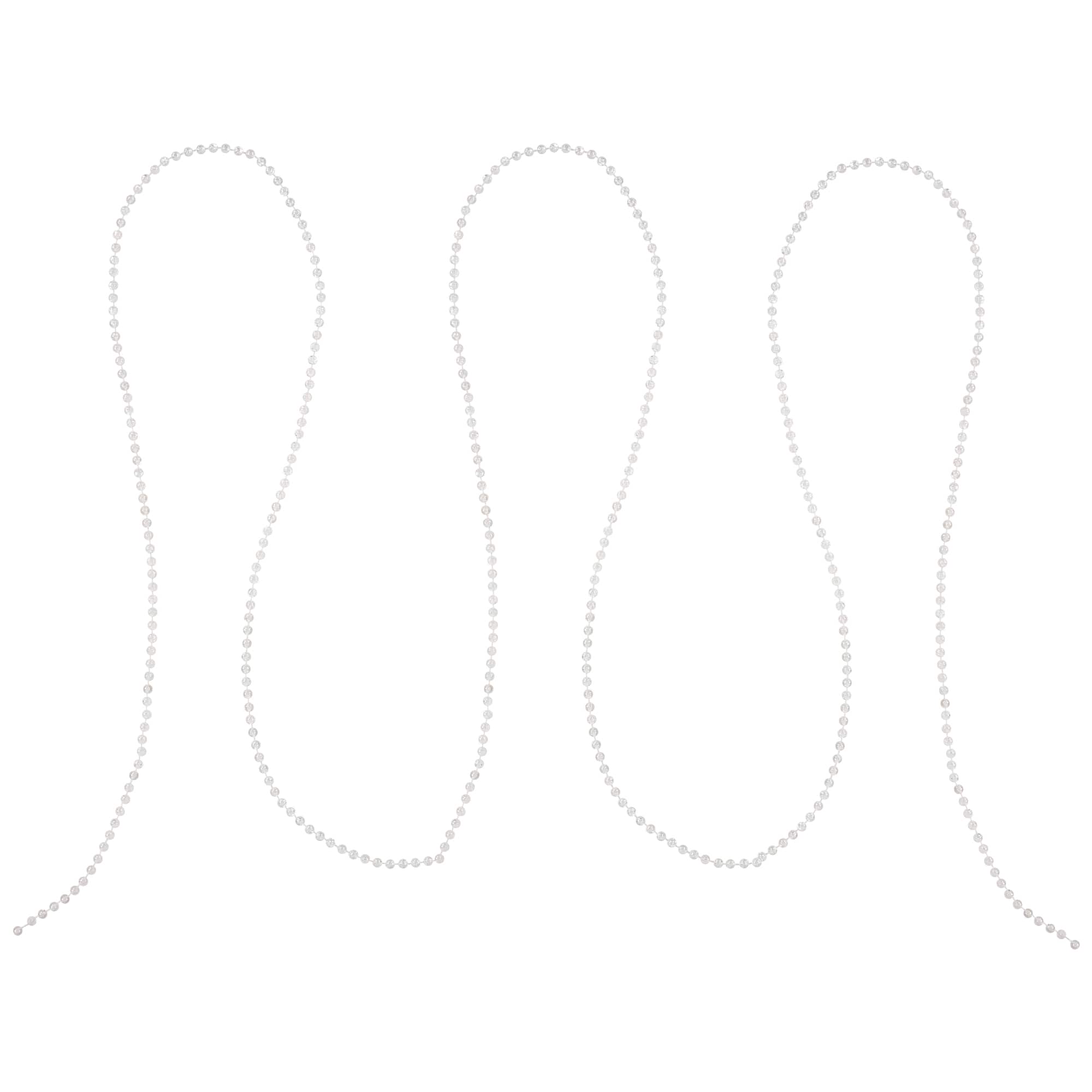 100ft. Shiny Clear Iridescent Beaded Garland