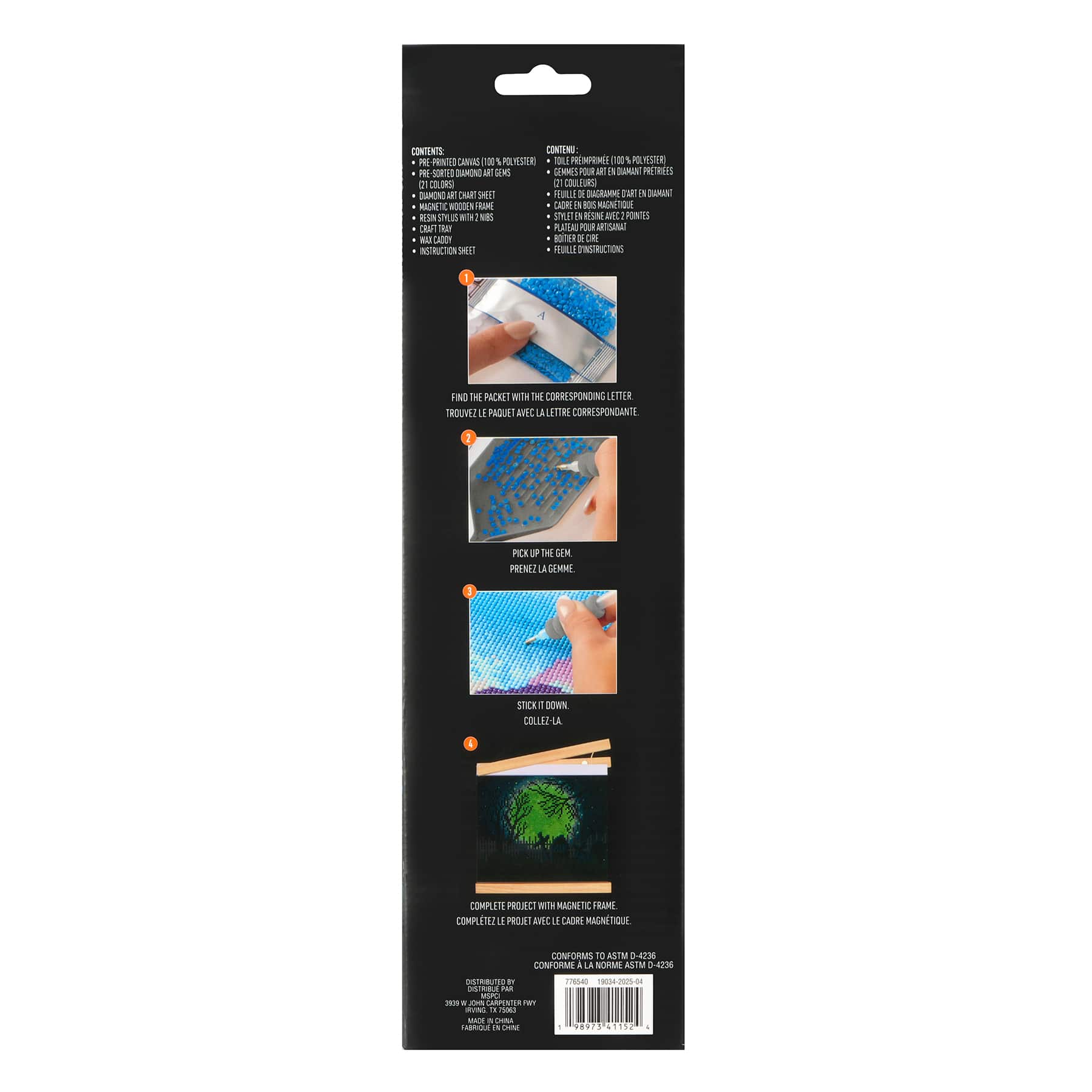 8&#x22; x 10&#x22; Graveyard Glow-in-the-Dark Diamond Art Kit with Magnetic Frame by Make Market&#xAE;