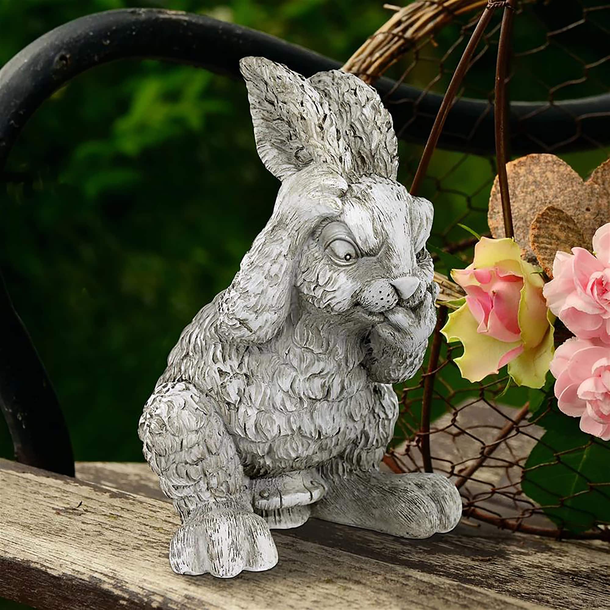 Design Toscano 10&#x22; Clem the Confused Bunny Rabbit Garden Statue