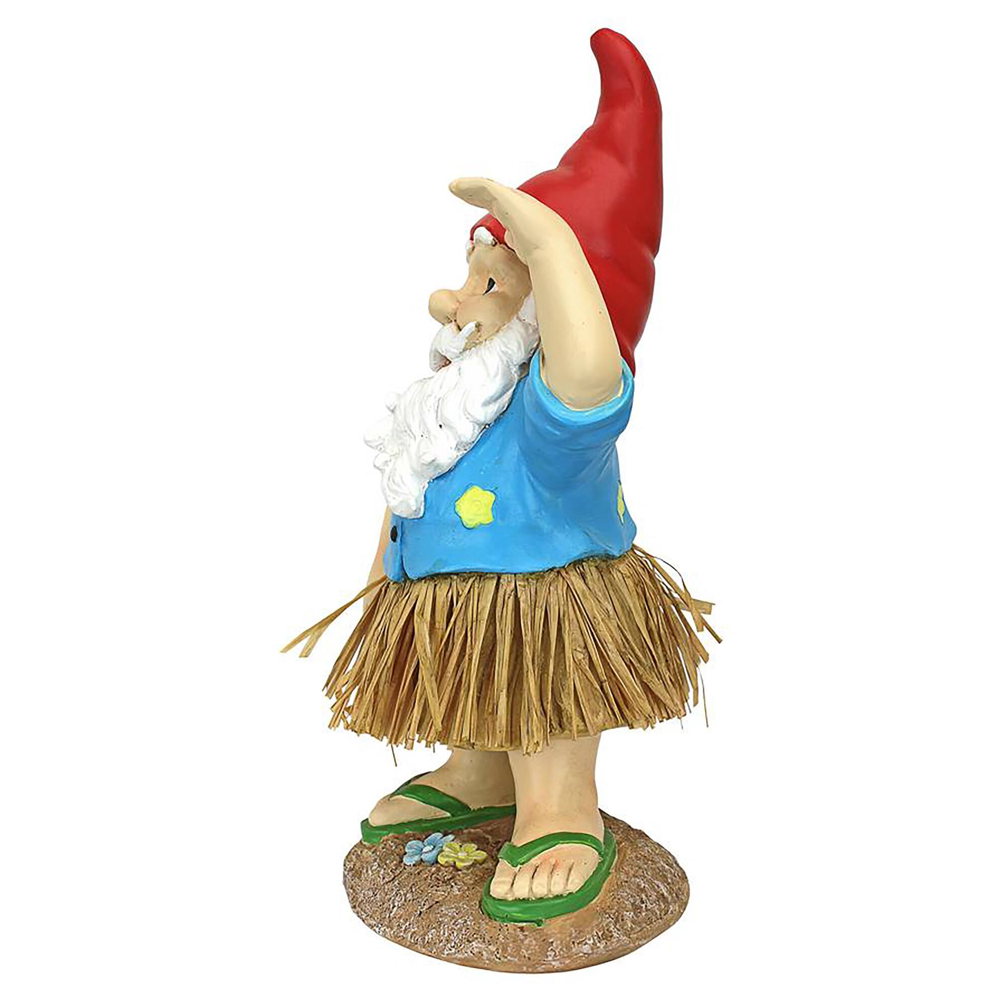 Design Toscano 12.5&#x22; Hawaiian Hank Grass Skirt Gnome Statue