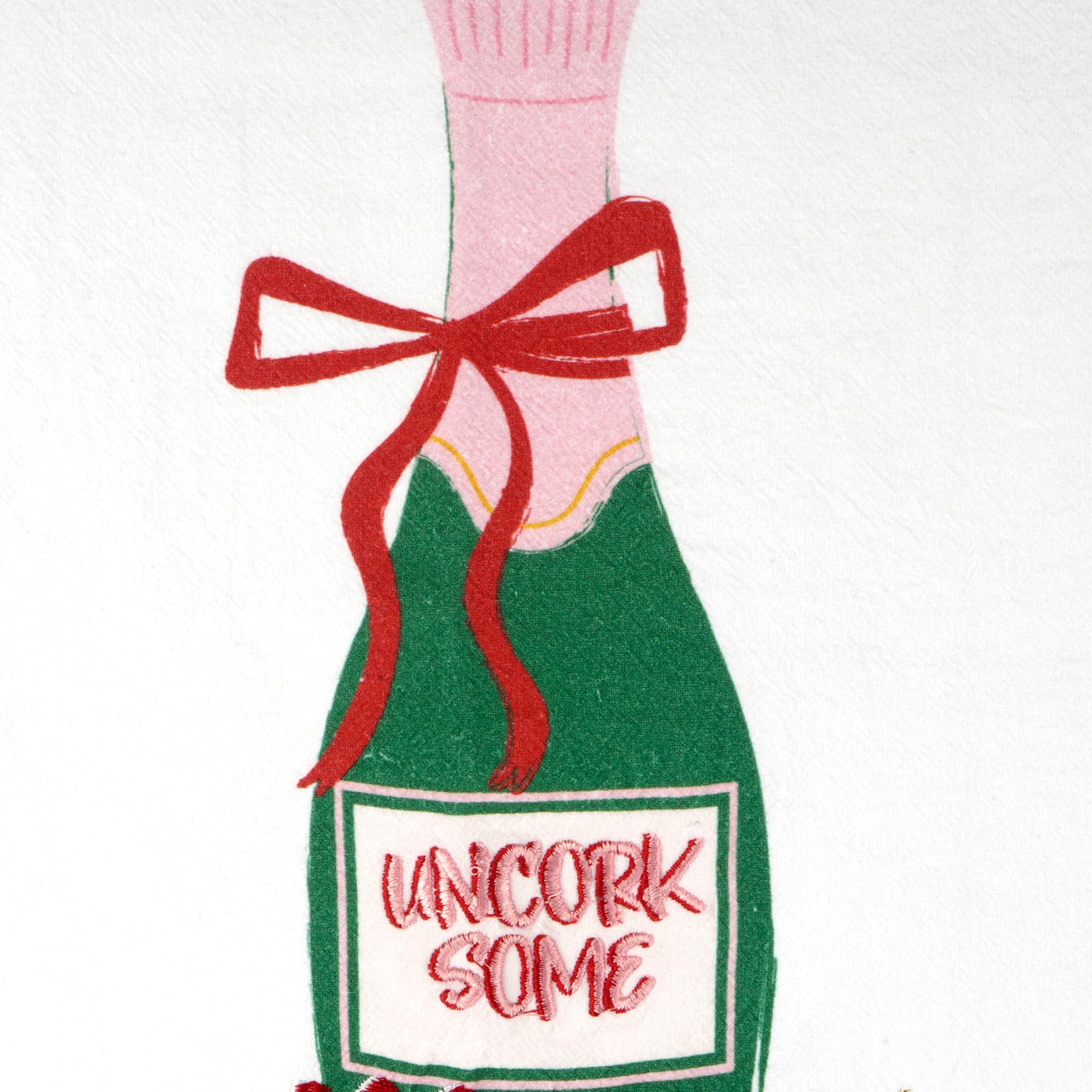 Uncork Merry Tea Towel by Makery™