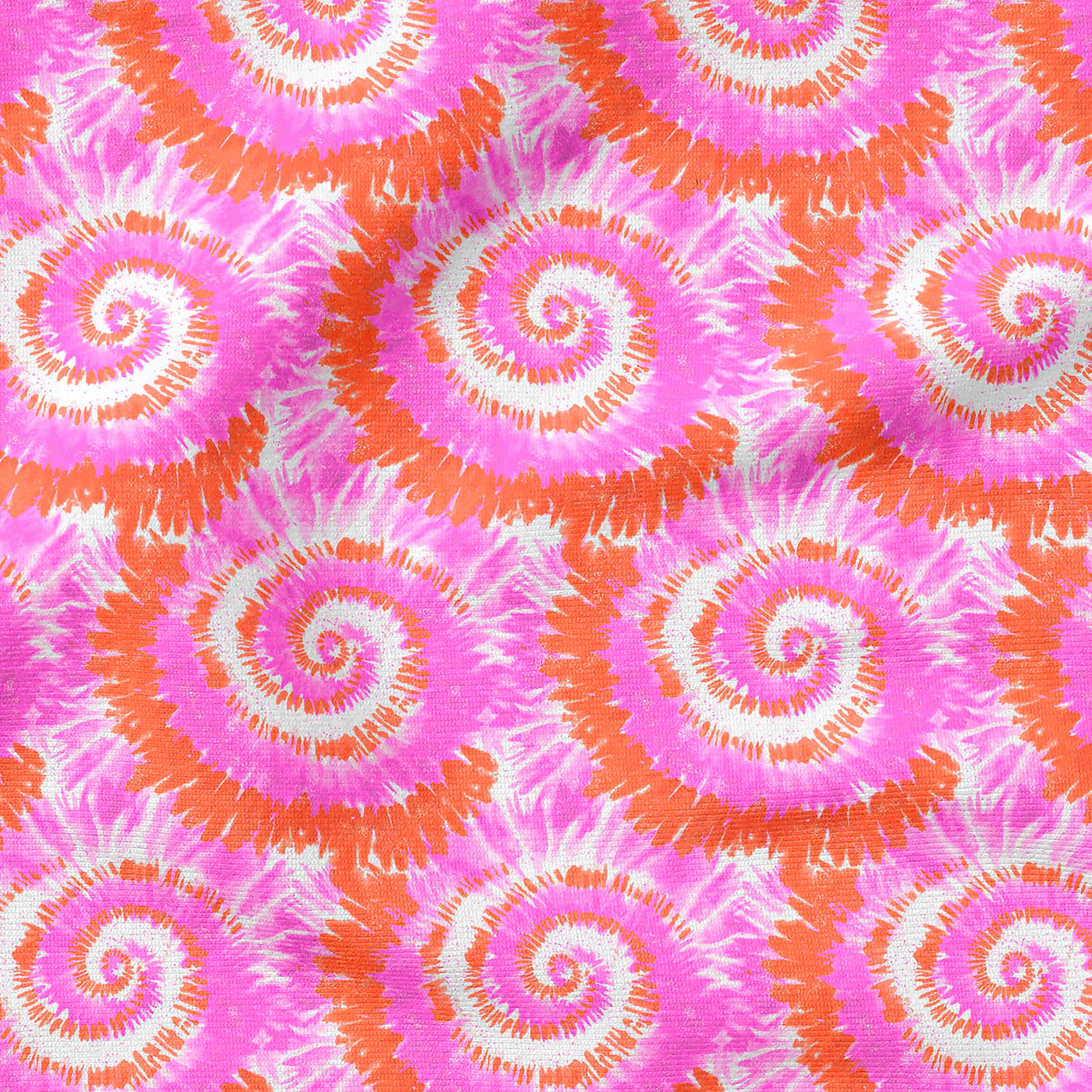 Fabric Editions Pink &#x26; Orange Tie Dye Cotton Fabric