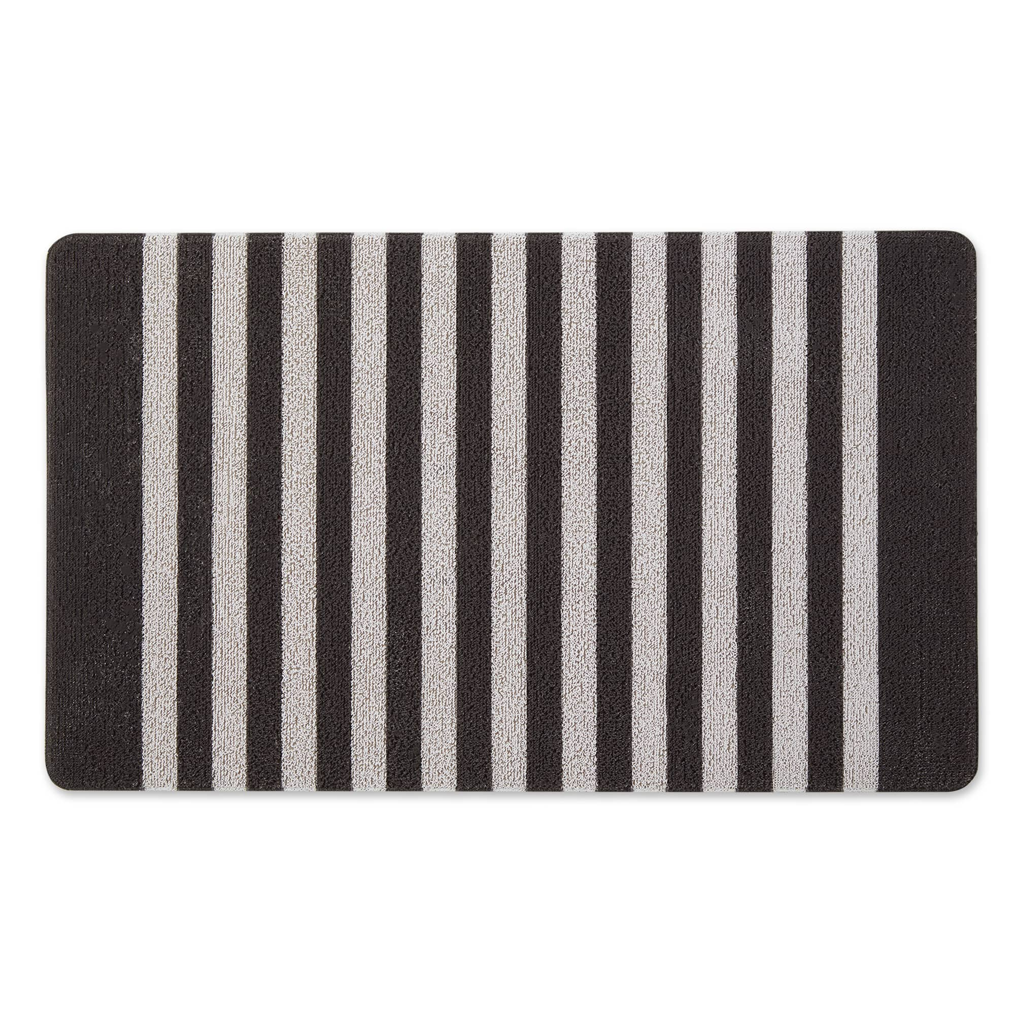 DII&#xAE; Black &#x26; White Stripe Tufted Mat